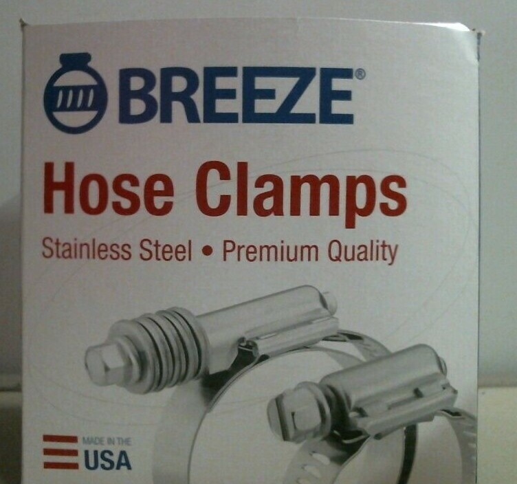 Breeze DV3, 3" Dryer Vent Clamps Stainless Steel Qty 10 FREE SHIPPING