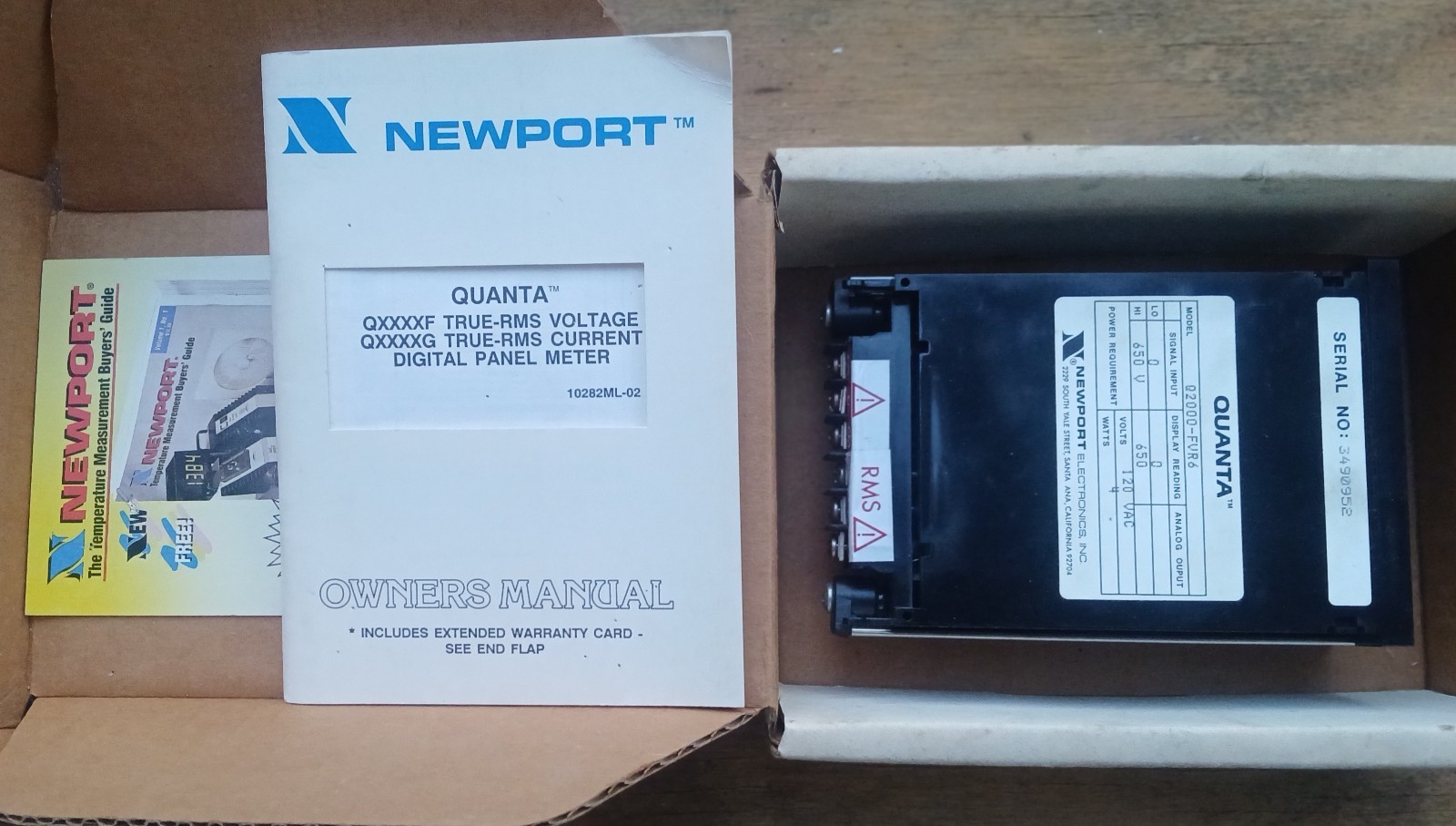 NEWPORT - DIGITAL PANEL METER - Quanta - MODEL #Q2000FVR6 - NEW