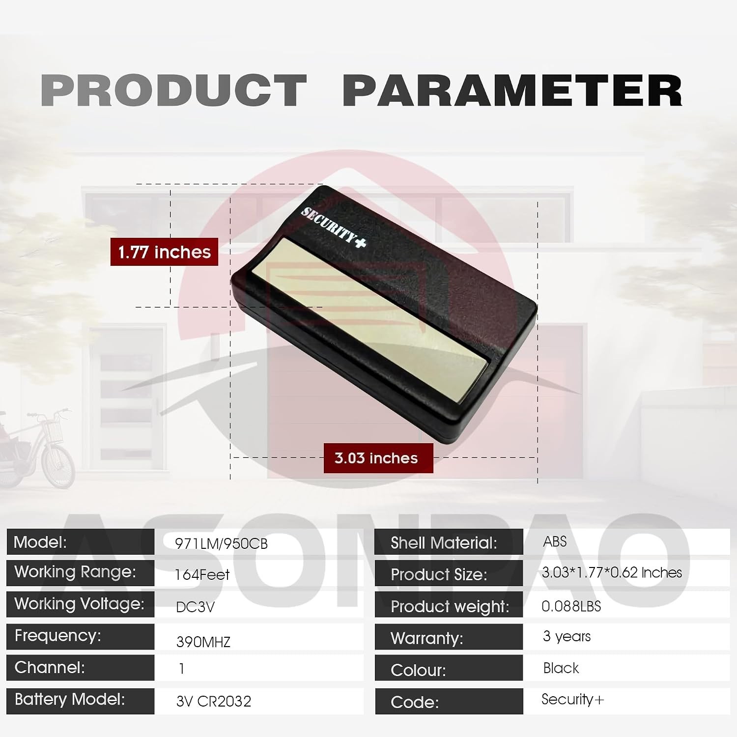 Convenient 2-Pack LiftMaster Garage Remotes with Easy Programming & 164 Ft Range