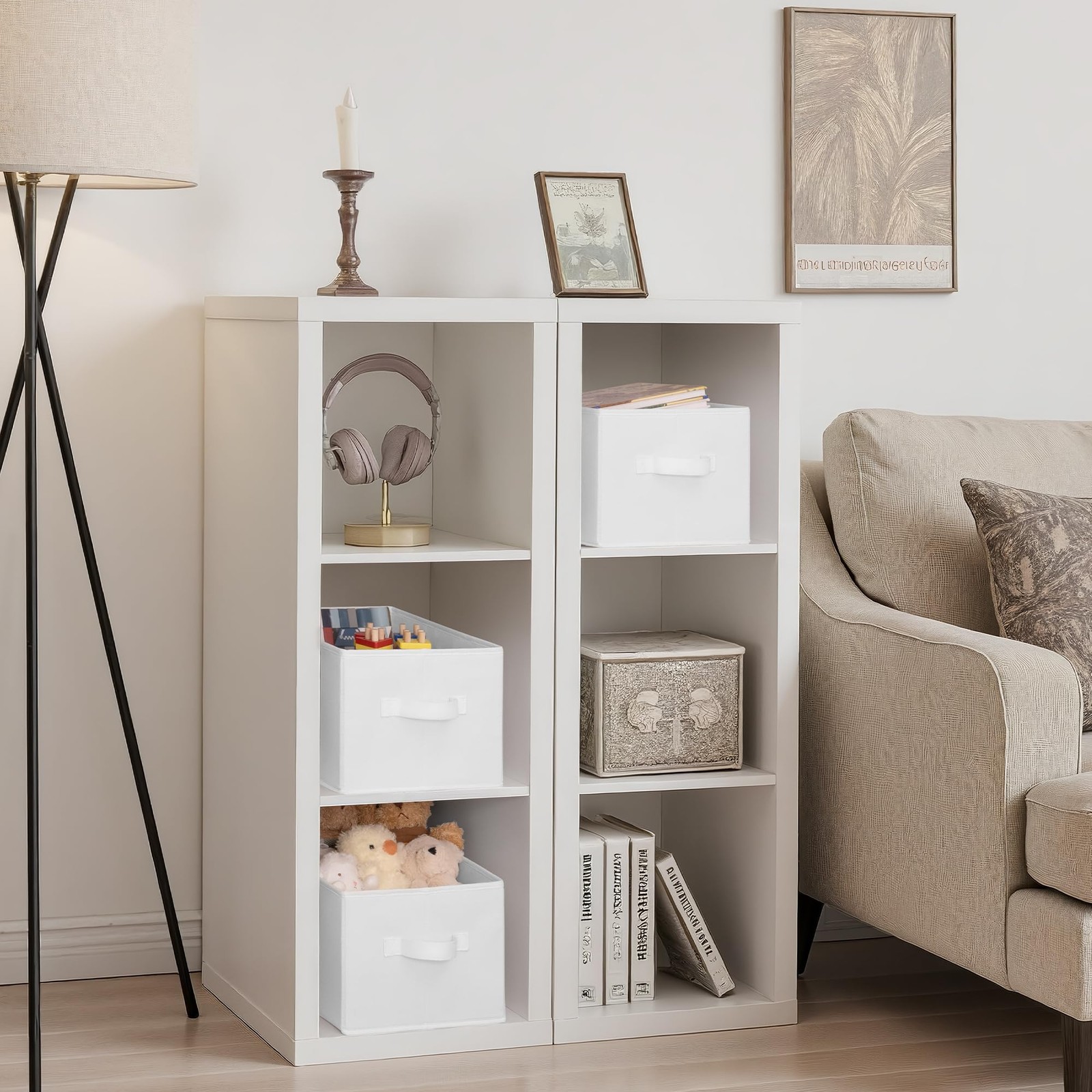 Collapsible Shelf Baskets, Storage Bins for Clothes, Closet Organization and ...