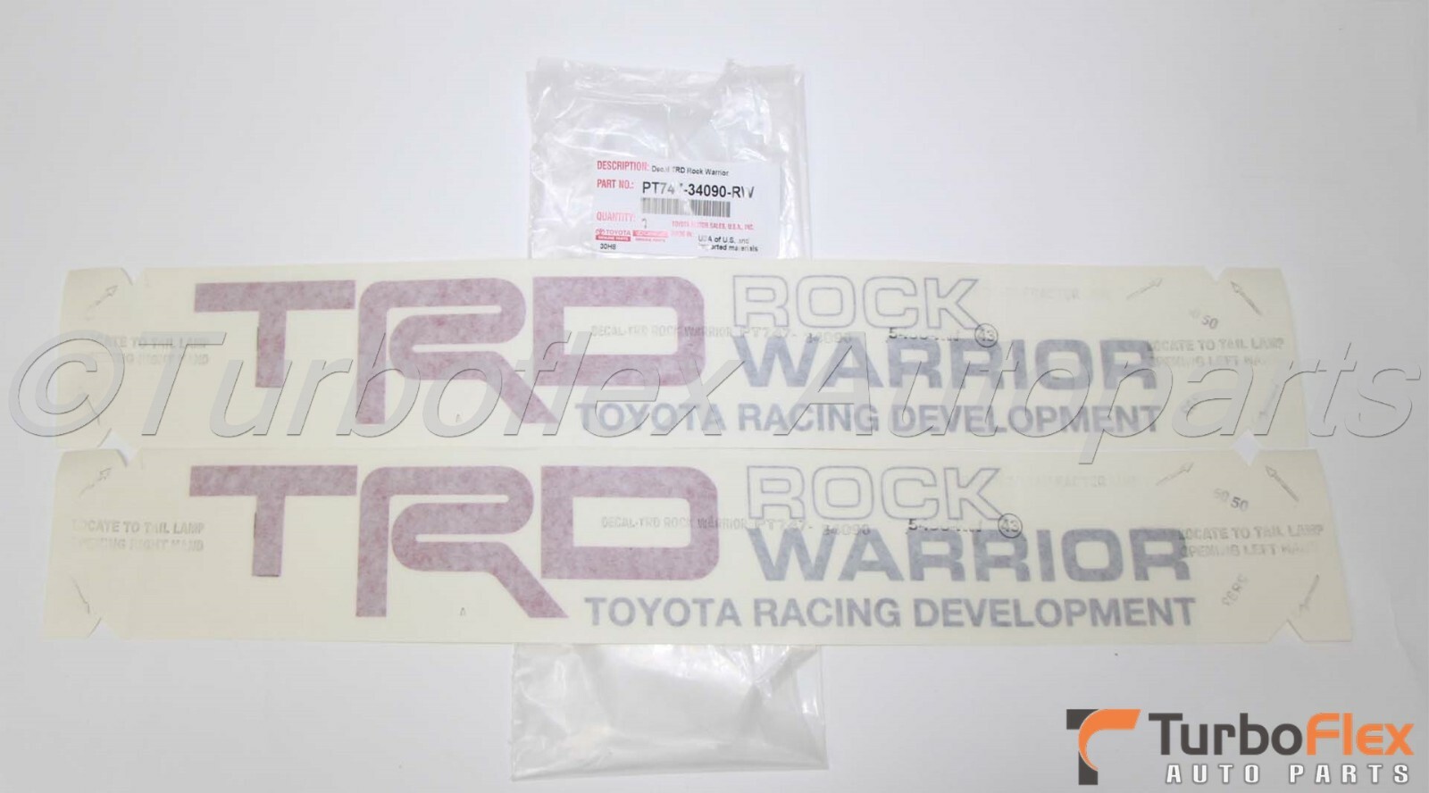 Toyota Tundra 2009-2013 TRD ROCK WARRIOR Sticker Decal Set of 2 PT747-34090-RW