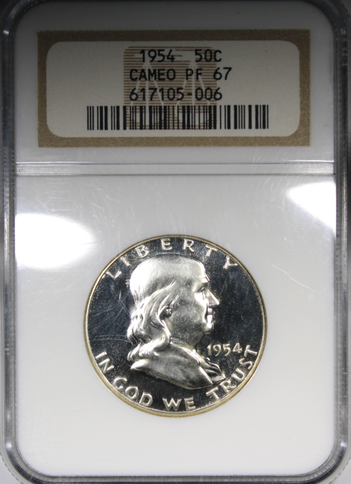 1954 Proof Franklin Half Dollar NGC PR67 CAMEO