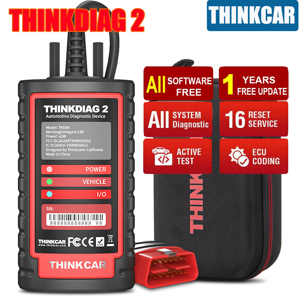 THINKDIAG 2 Bidirectional Car OBD2 Scanner Diagnostic Tool Code Reader All Free