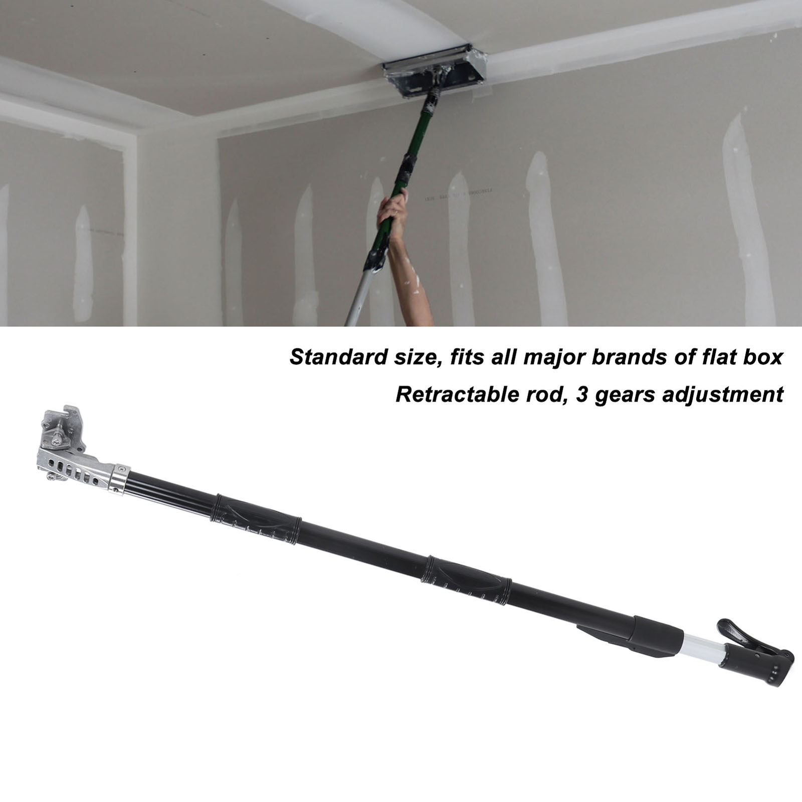 Retractable Flat Box Handle Adjustable Anodized Aluminum Wallboard Box Handle