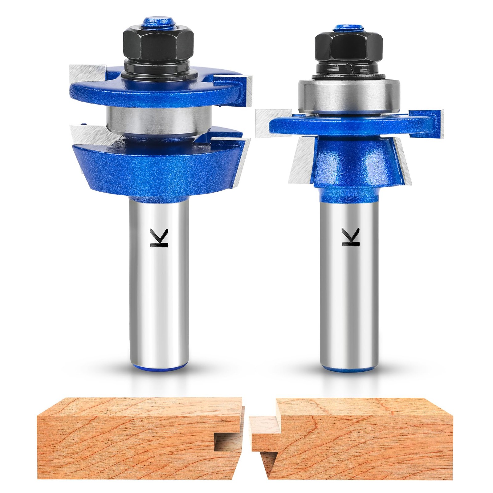 2Pcs Shaker Style Rail and Stile Router Bits Set 1/2 Inch Shank,Professional ...