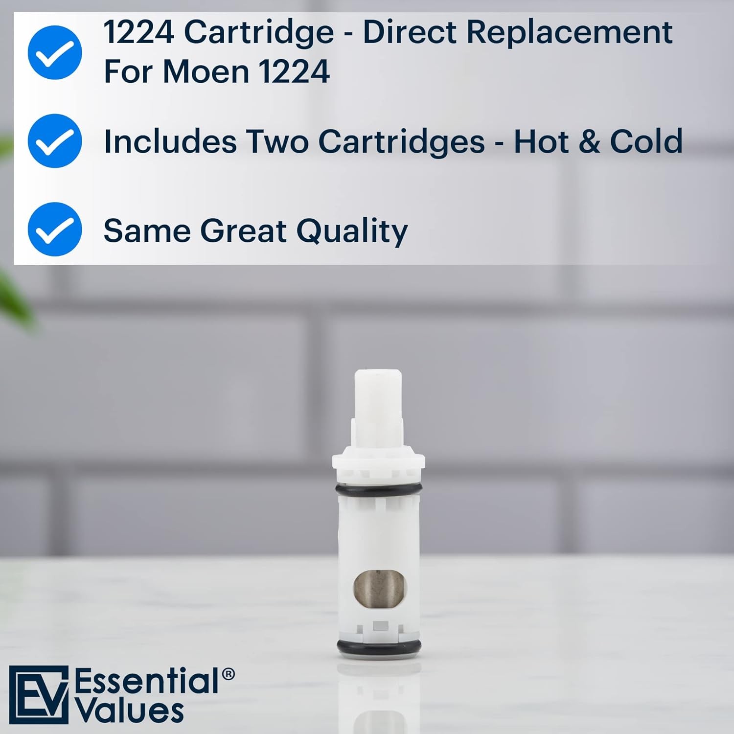 Essential Values Cartridge Compatible with 1224 Moen Replacement Faucet