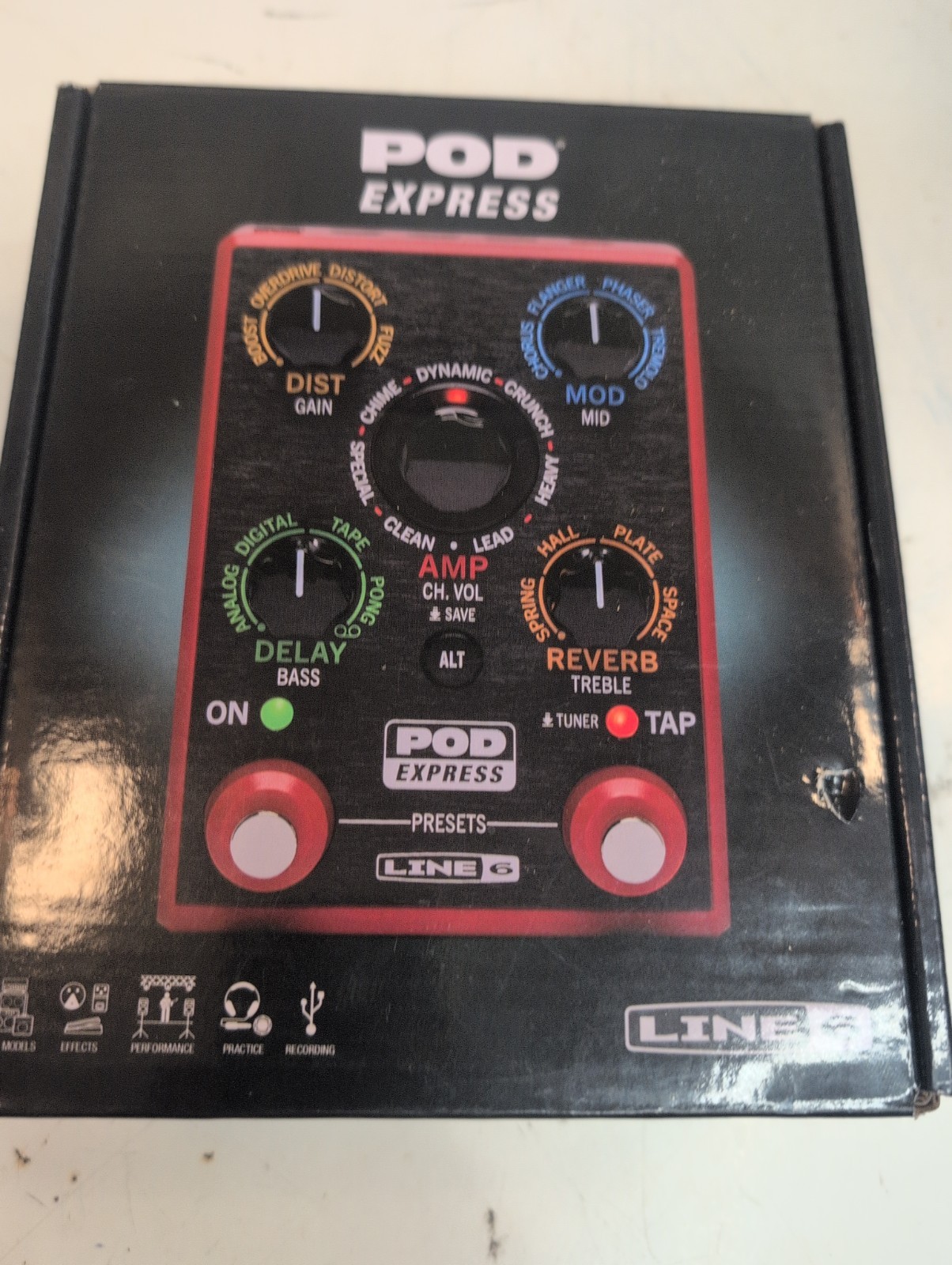 Open Box Line 6 POD Express Guitar Portable Amp & Effects Processor Pedal