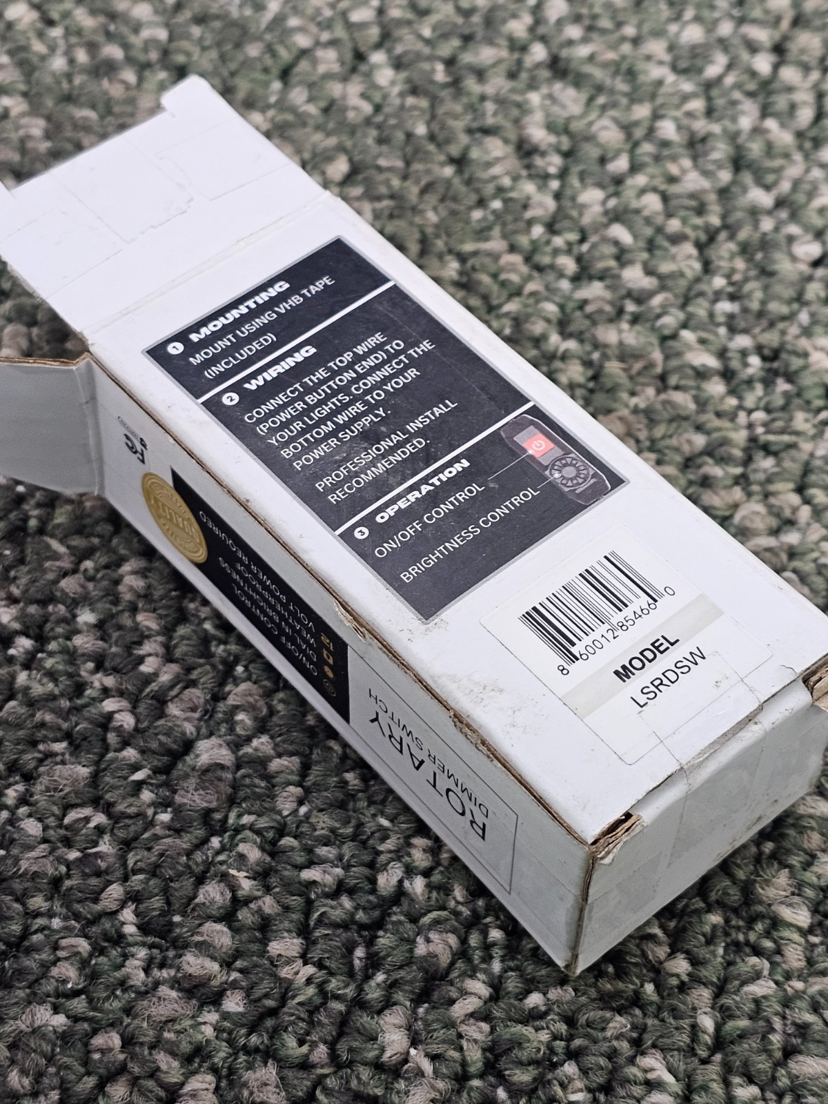 Kingpin LSRDSW Rotary Dimmer Switch Black