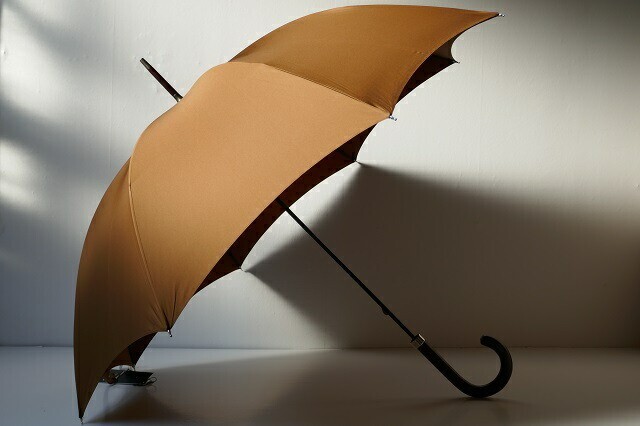 Fox Umbrellas GT2 Brown Maple Handle Slim Aluminum Shaft Handmade UK New