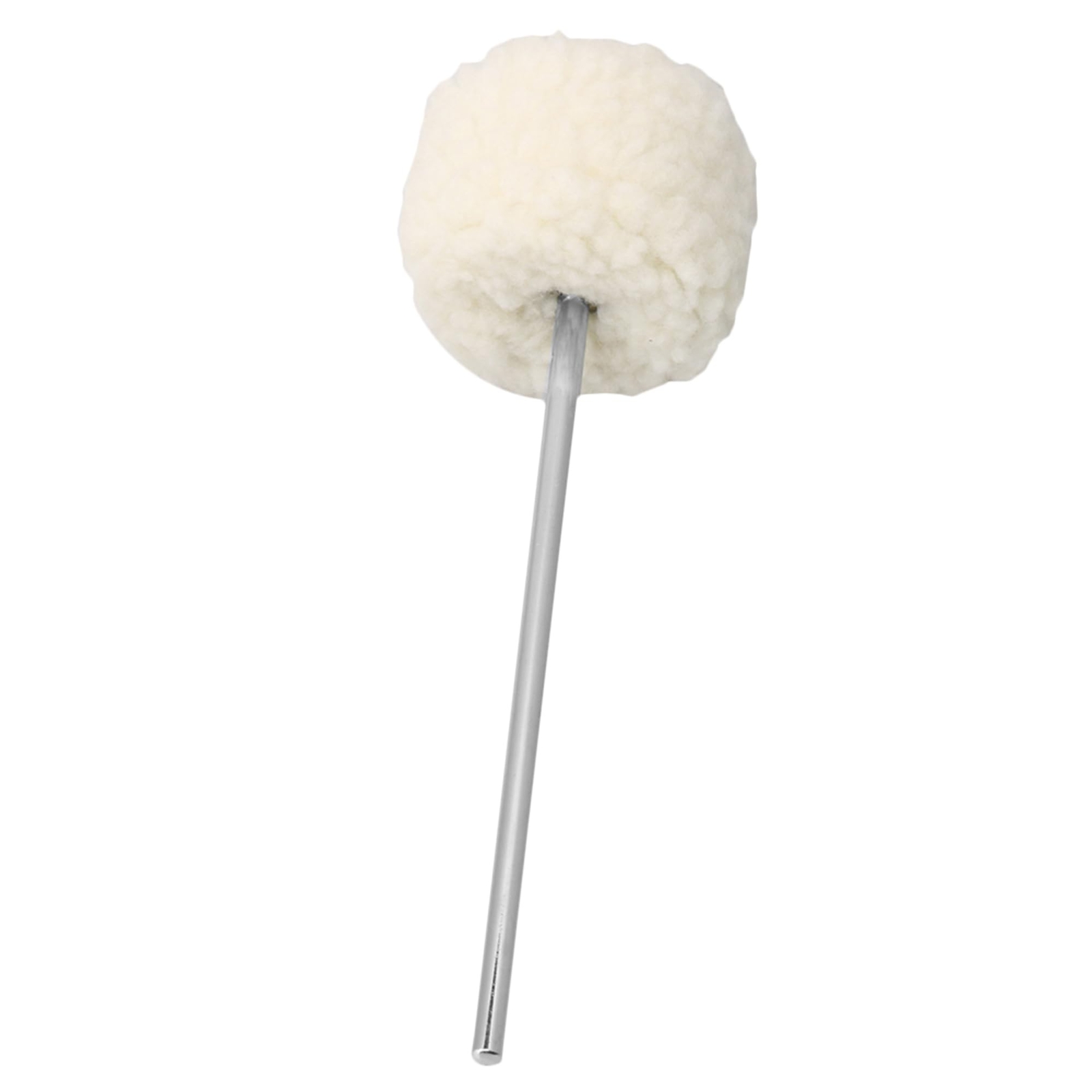 19.4x0.6cm Stainless Steel Shaft Bass Kick Drum Beater White Felt Pedal Head
