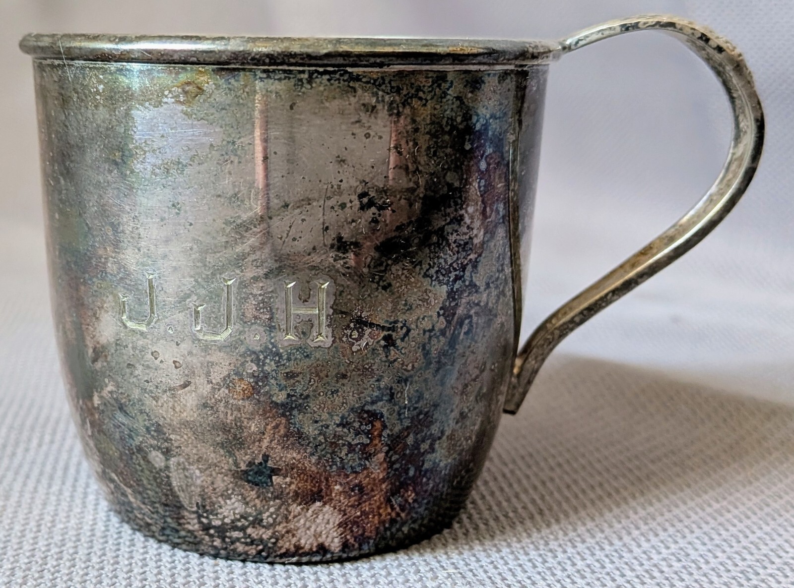 Vintage 1847 Rogers Bros Adoration Baby Cup EPNS Silver Soldered Nursery Decor