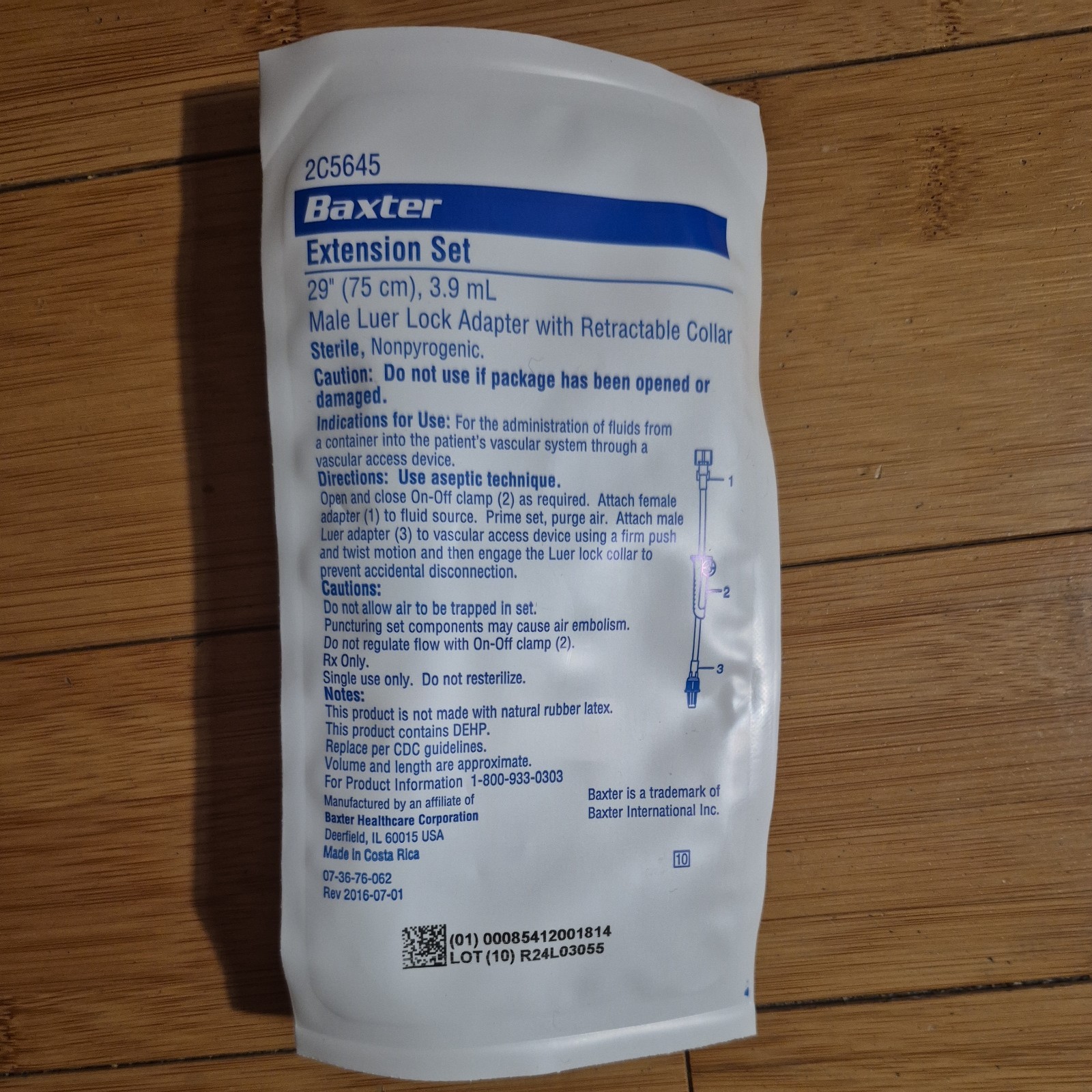 *50* Baxter Healthcare 2C5645 Extension Sets, 29" Tubing 3.9mL - FREE SHIPPING!!