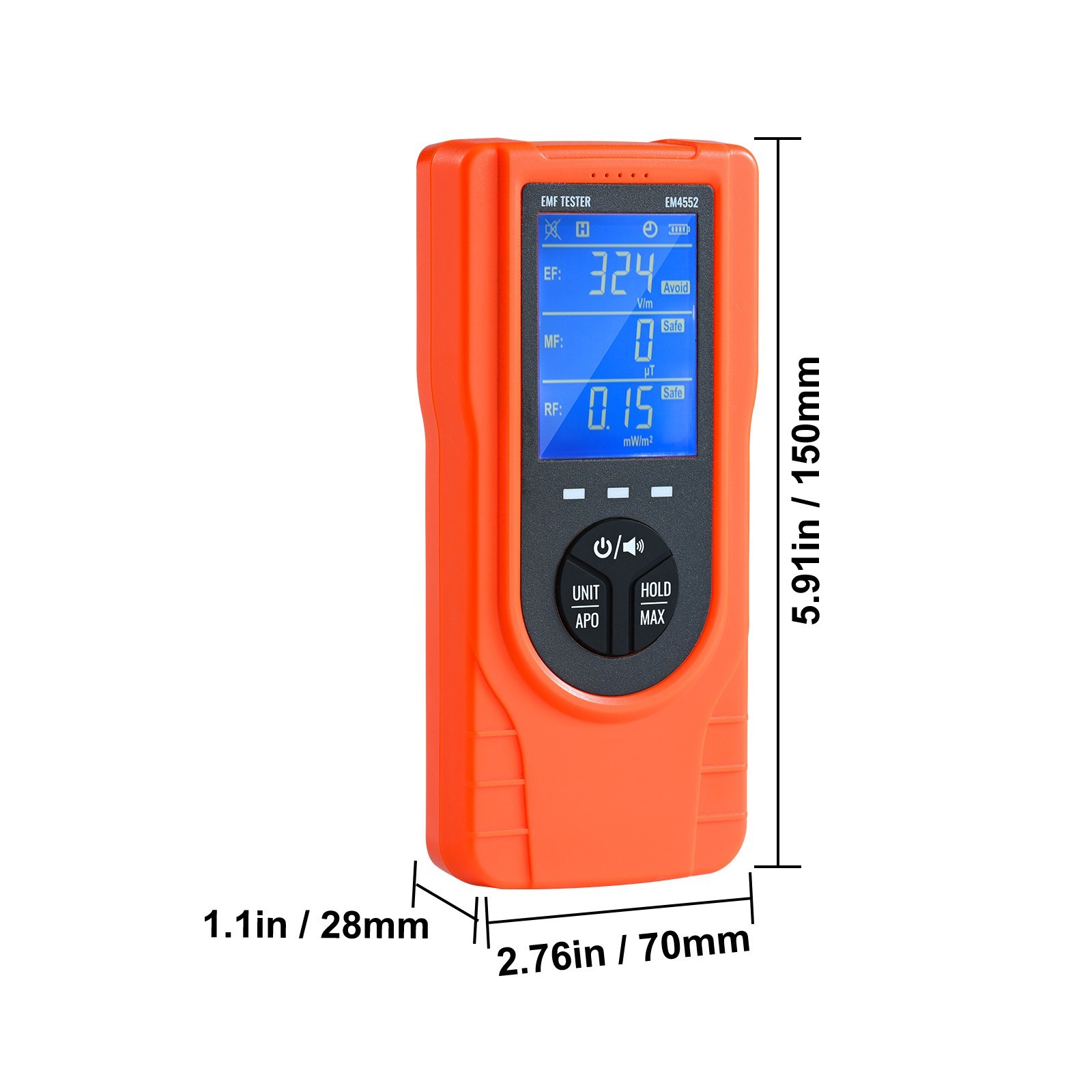 EMF Meter, 5Hz 3.5GHz, Handheld Rechargeable Electromagnetic