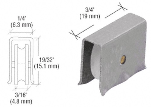 CRL Nylon Wheel Assembly for Competitive H-Bar - 1 Each