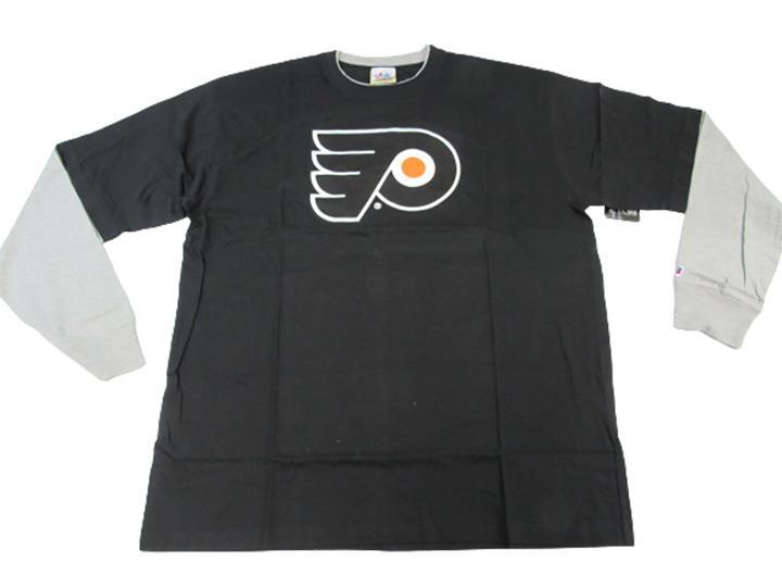 New Philadelphia Flyers Mens Sizes 2XL-3XL-4XL-Tall Majestic Long Sleeve Shirt