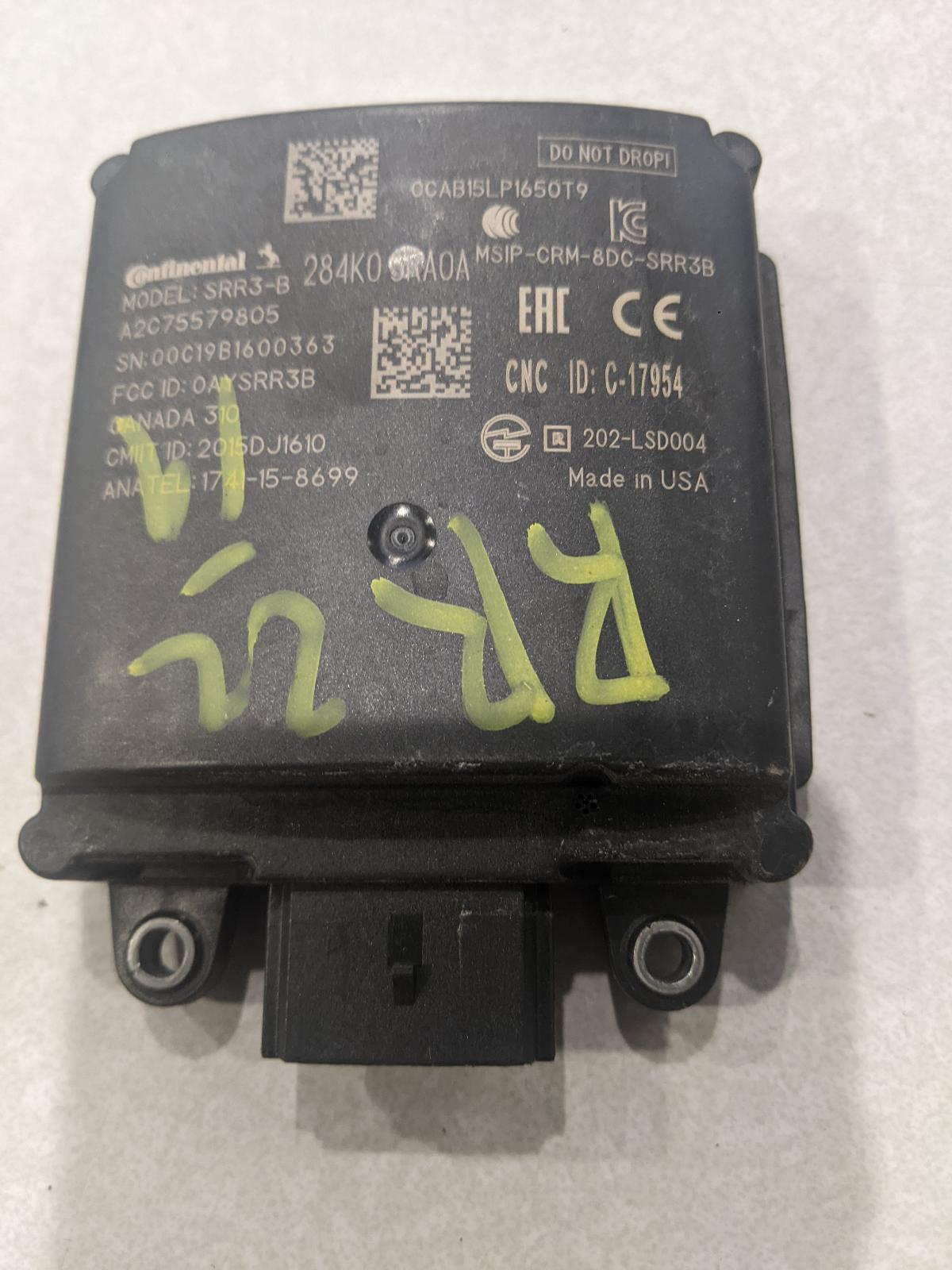 19 20 INFINITI QX50 Right Rear Radar Unit, blind spot alert ID# 284K05RA0A