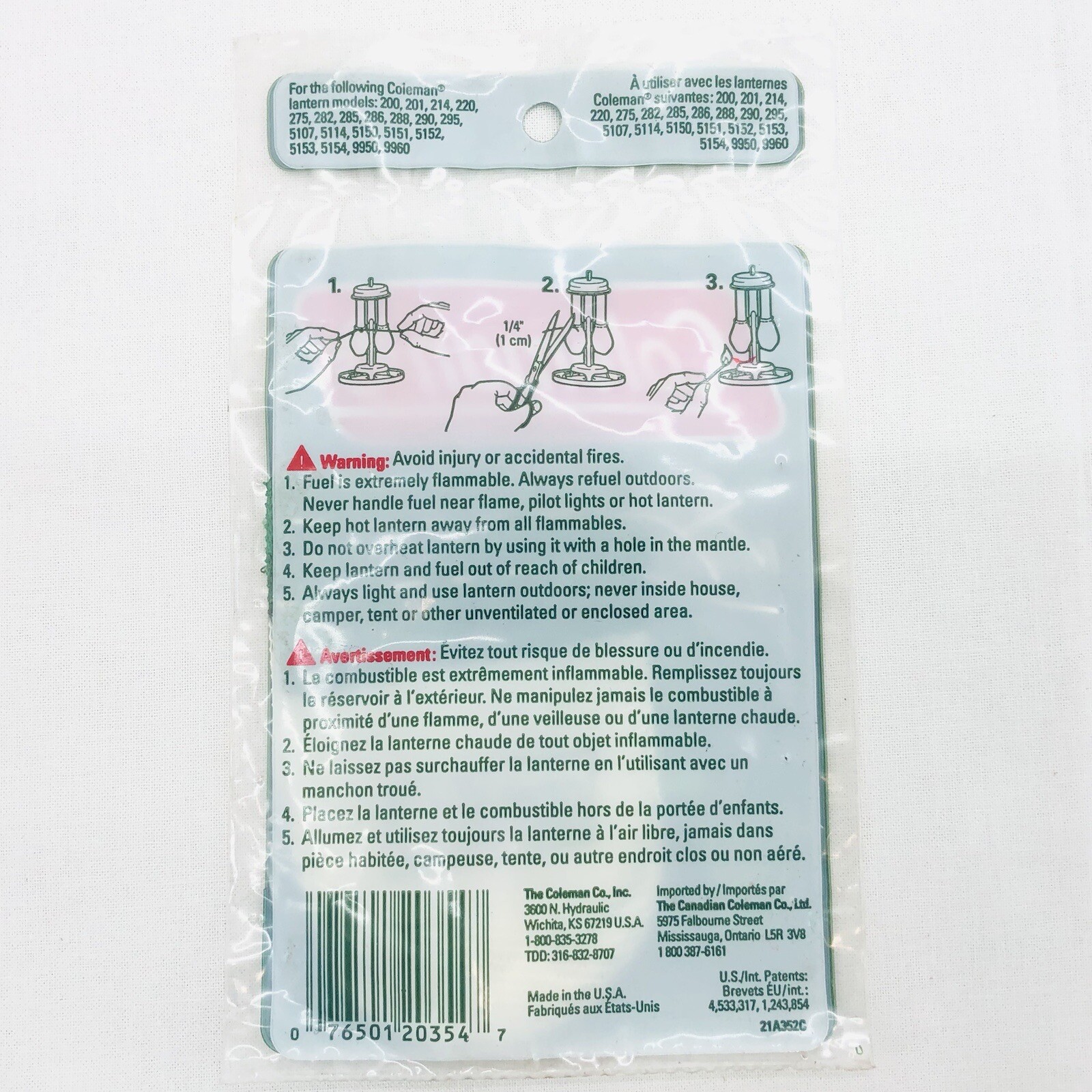 Coleman 2 Pack of #21 String Tie Mantles #21A102 200 220 228 275 286 288 290 295