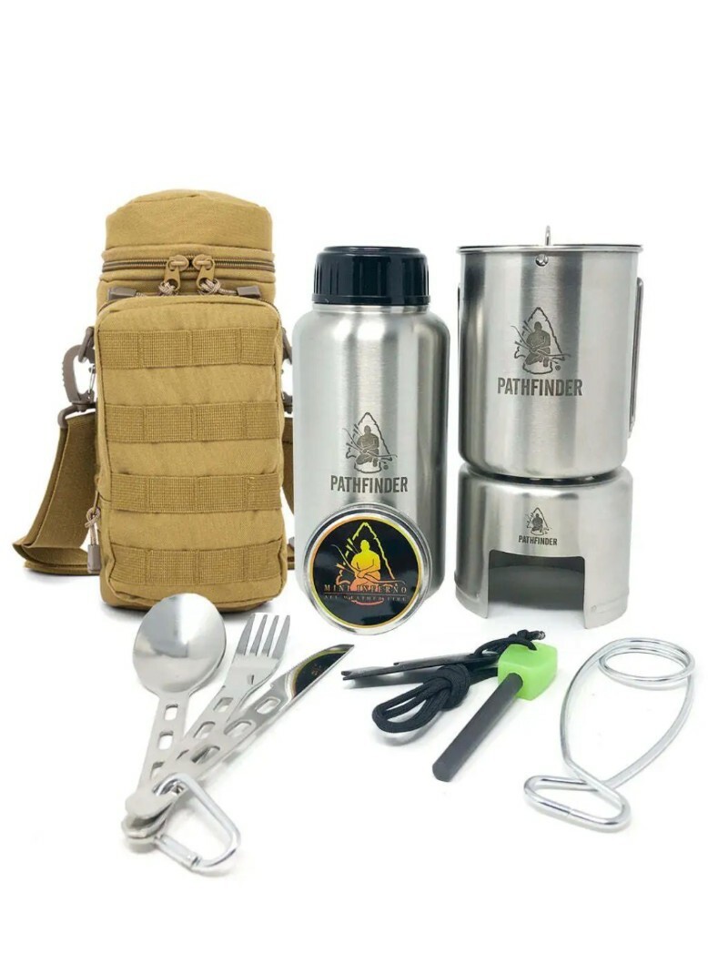 Stainless Steel Bottle Camping Cooking Kit Set | Free US Delivery