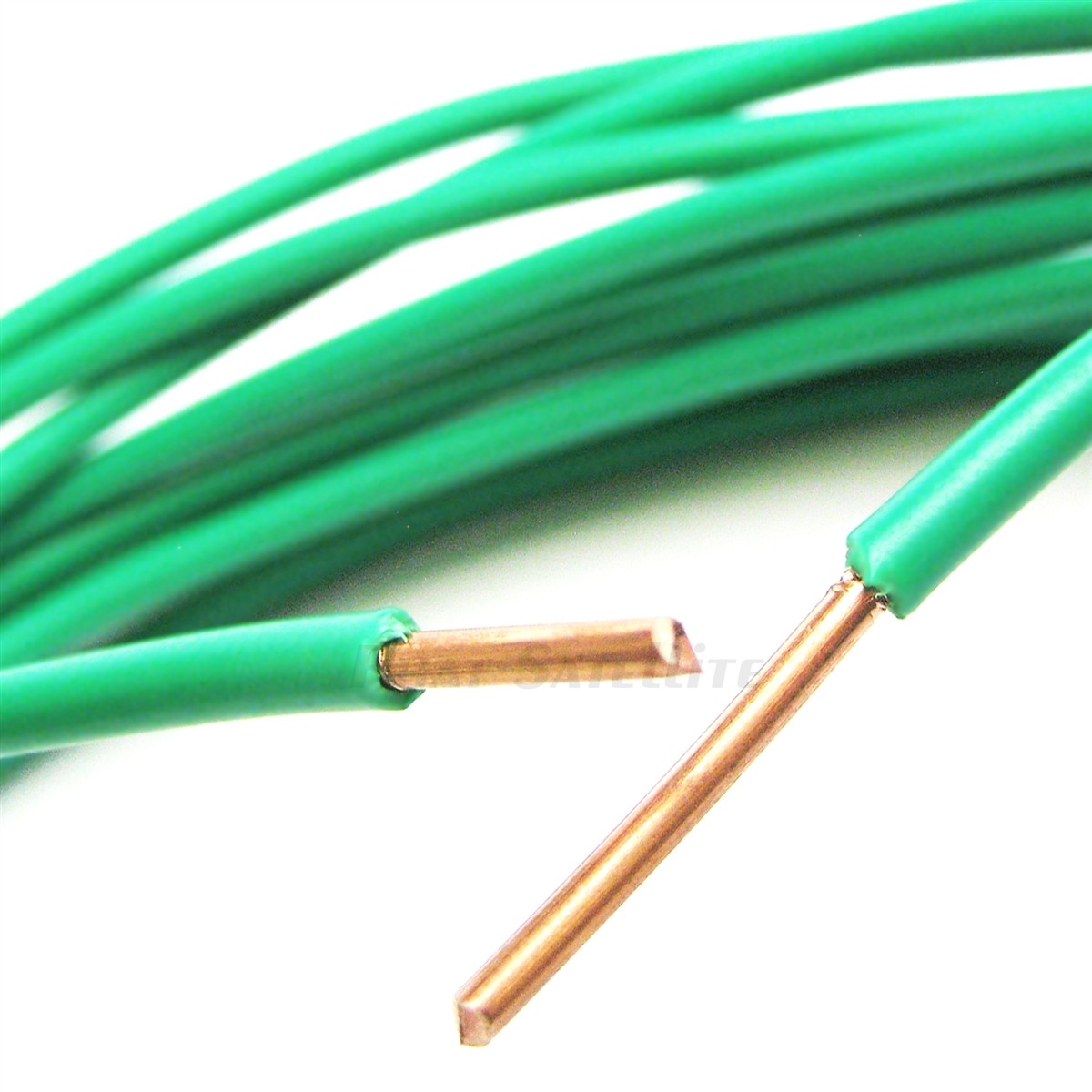 Solid Bare Copper Grounding Wire Green 10 Gauge AWG THHN PVC Jacket