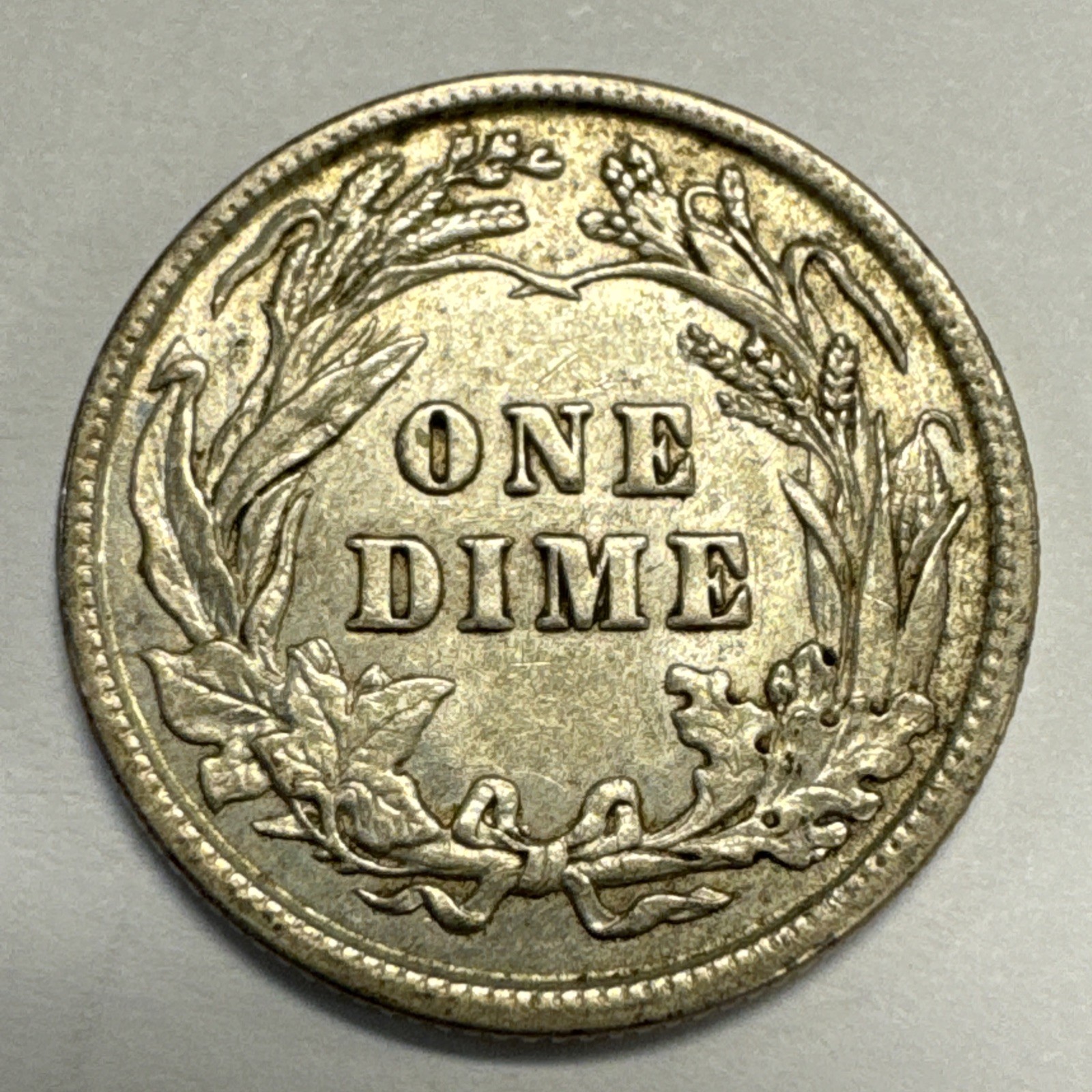 1913 Barber Silver Dime Choice AU