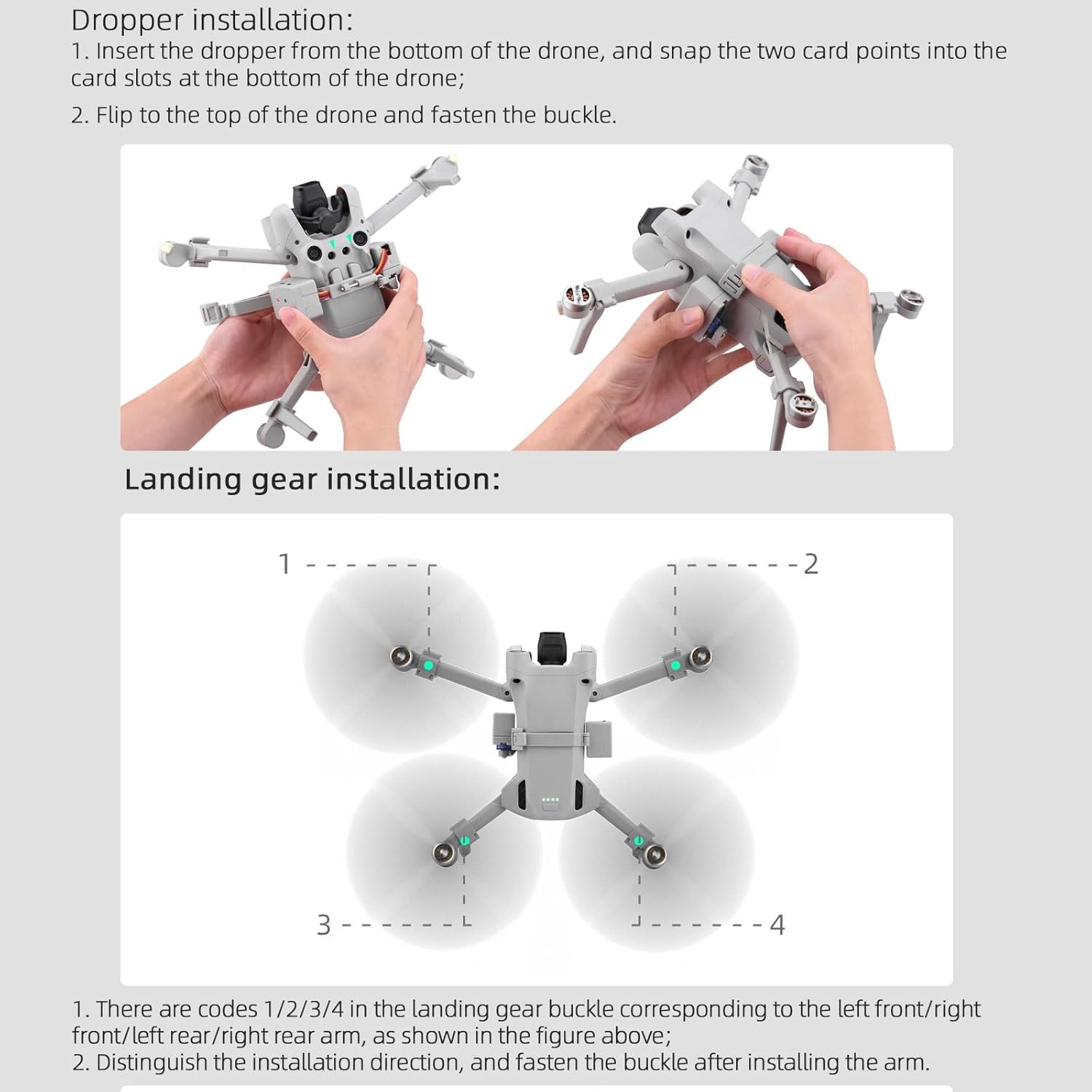 BRDRC Remote Throw System Payload Drop Release for DJI Mini 3 / Mini 3 Pro Drone