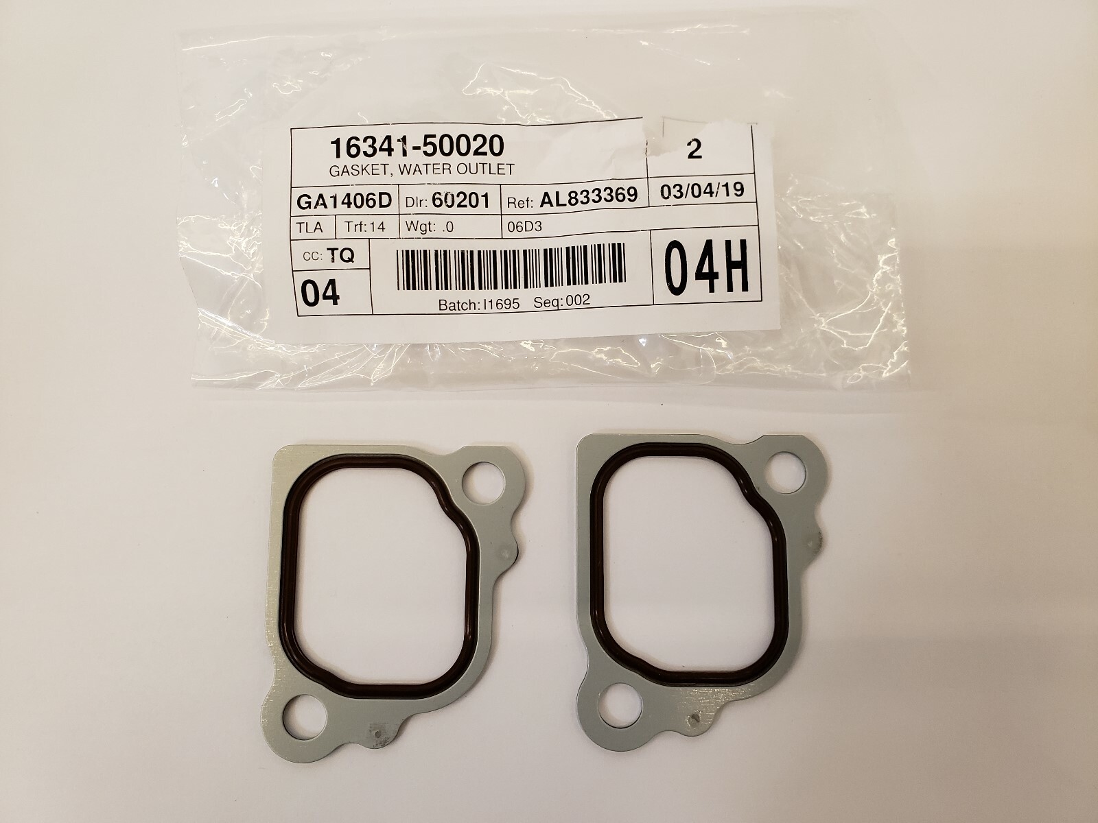 LEXUS OEM FACTORY WATER BY-PASS JOINT GASKET SET 1998-2000 GS400