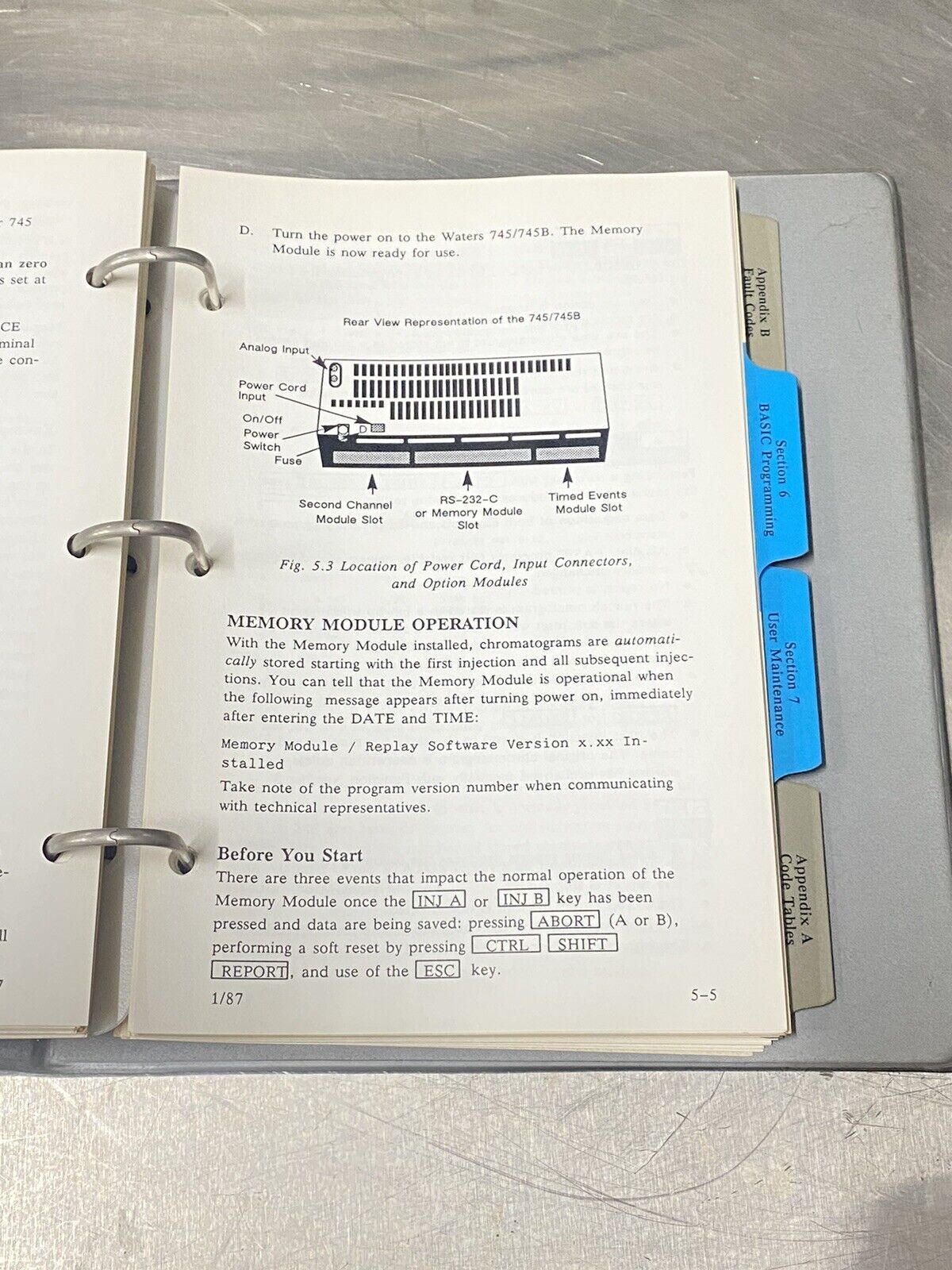 Waters 745 Integrator Data Module 745B- Users Guide / Instruction Book / Manuals