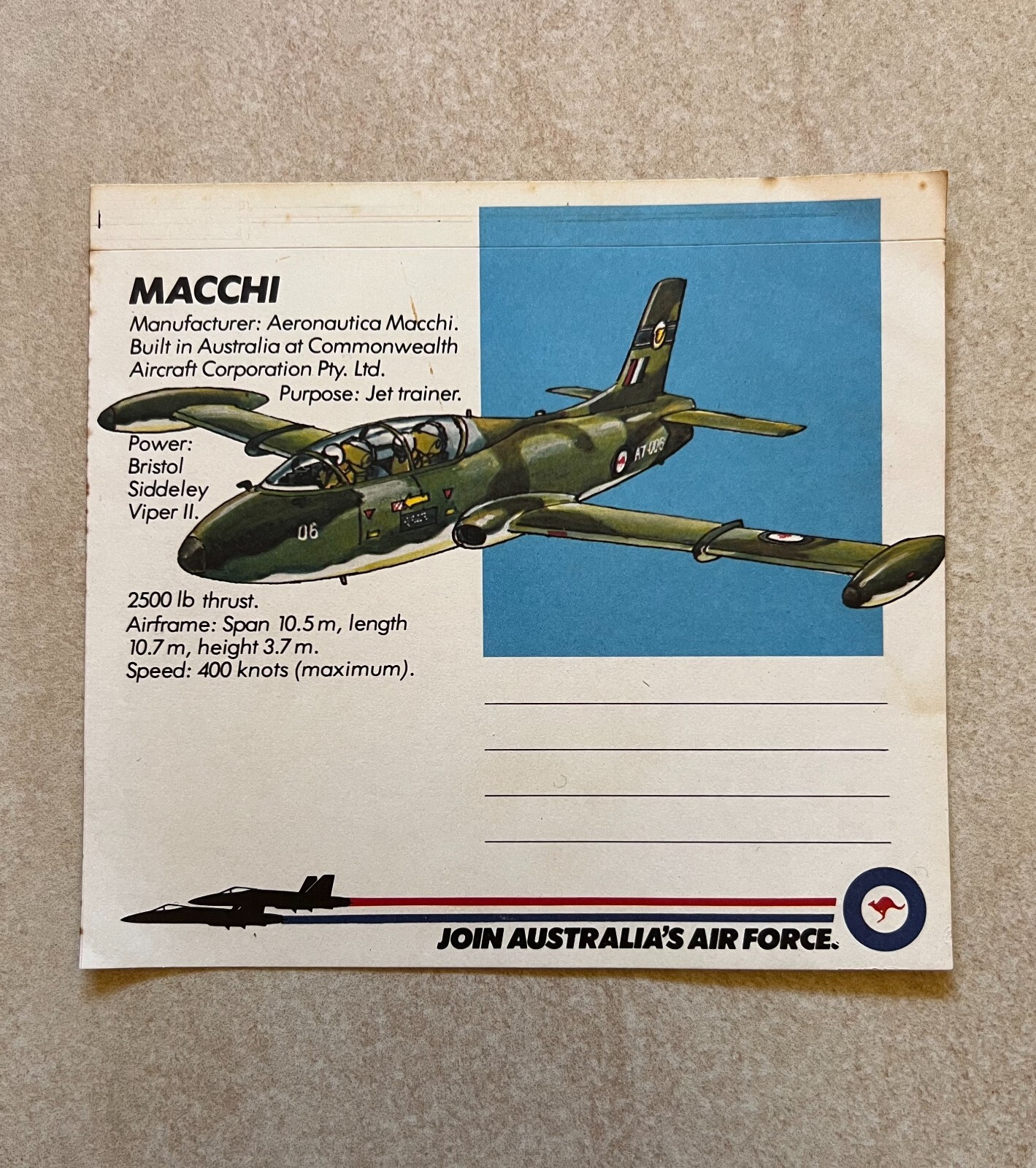 MACCHI RAAF STICKER