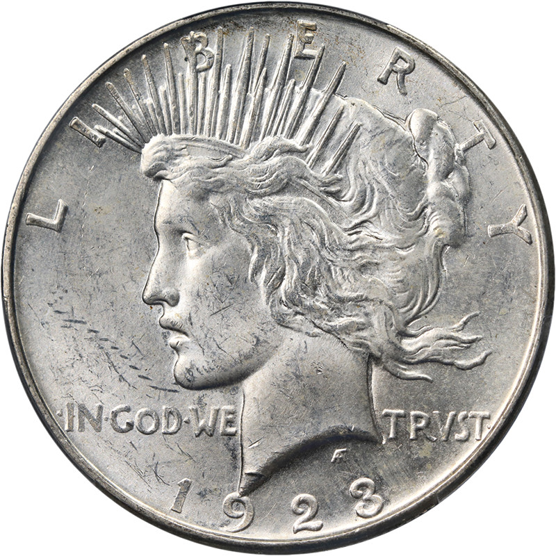 1923-D Peace Dollar PCGS MS63 Great Eye Appeal Strong Strike