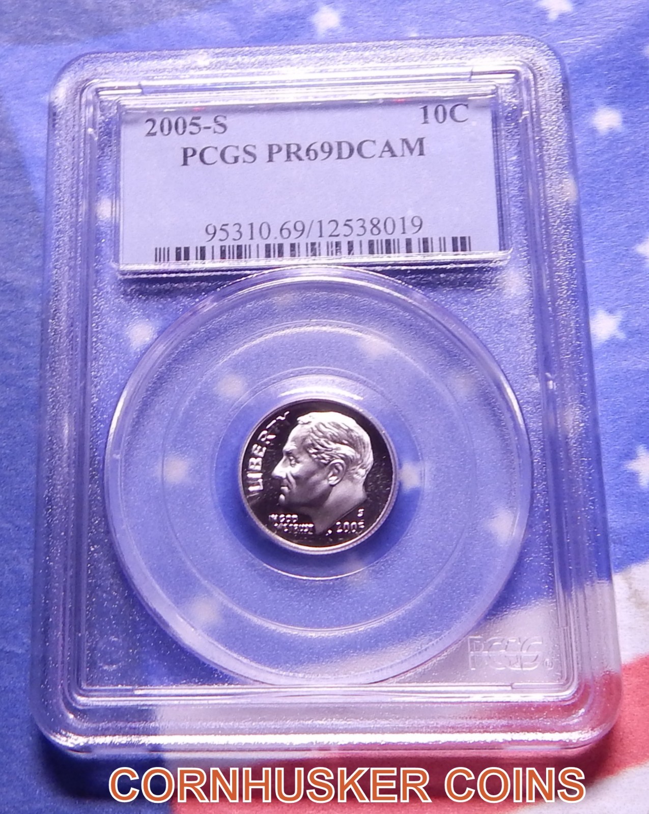 2005-S ROOSEVELT DIME BY PCGS PR69DCAM ~ BRIGHT MIRROR ~  FREE SHIPPING