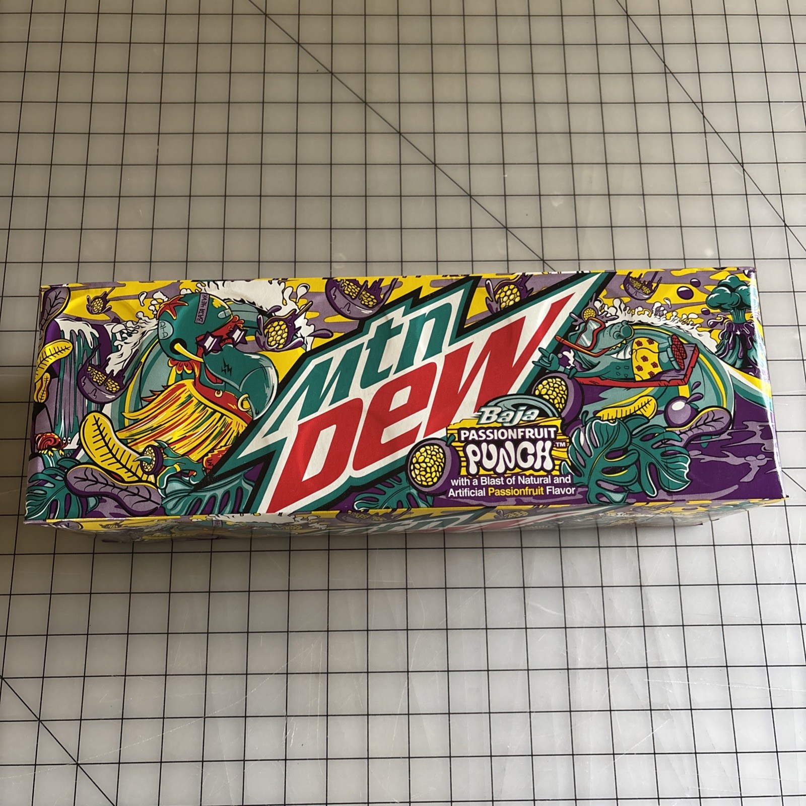 12 Pack Mtn MOUNTAIN DEW Baja Passionfruit PUNCH Limited Edition Soda Pop Cans