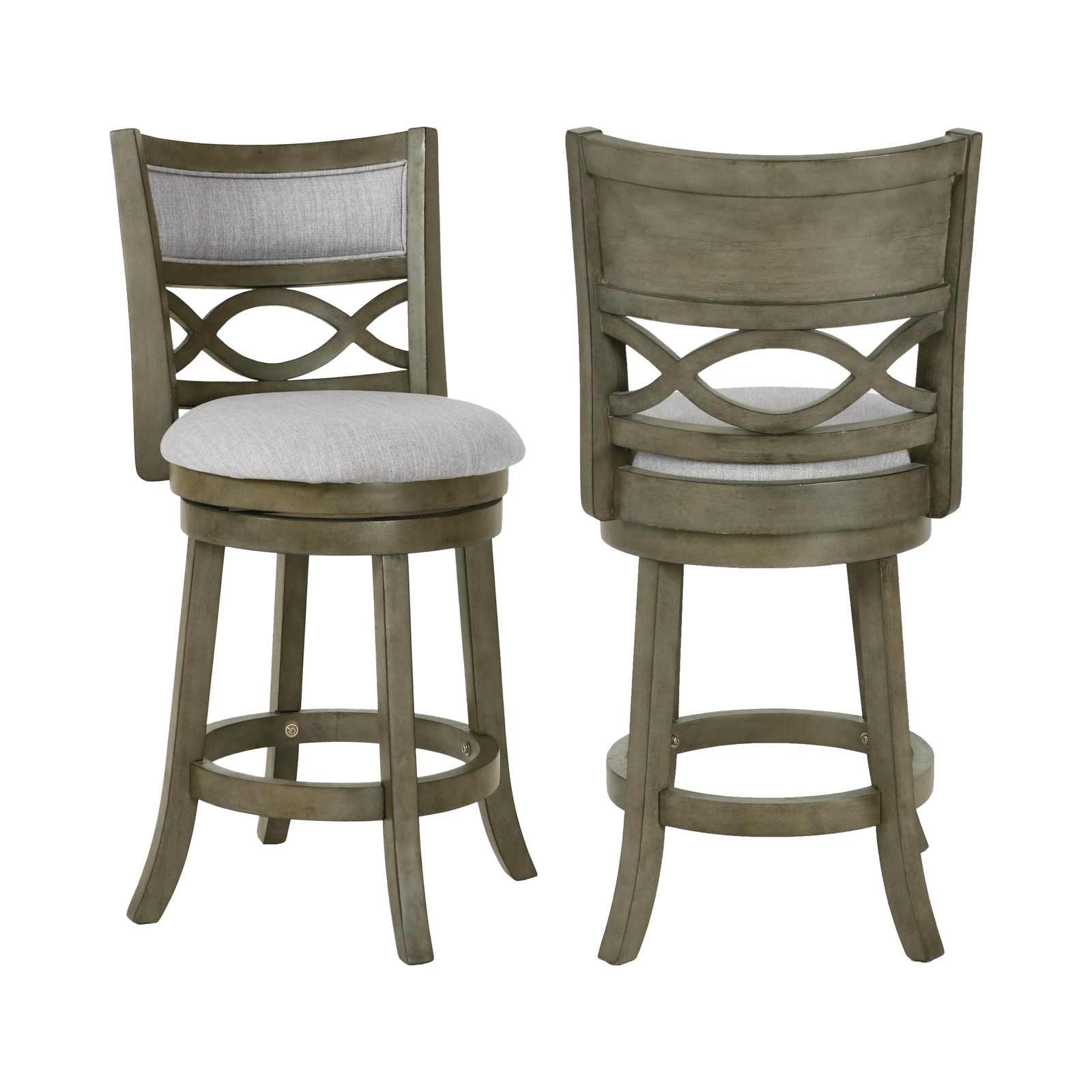 New Classic Furniture Manchester Counter Height Swivel Bar Stools Set of 2 24...