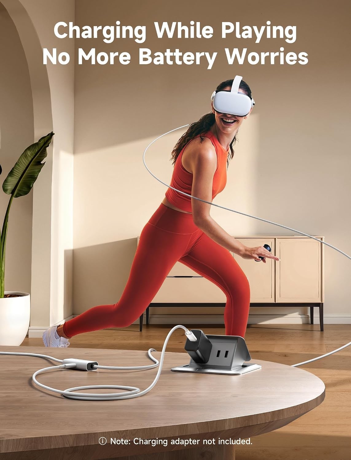 Versatile 16FT Charging Link Cable - Play & Charge for Meta Quest VR Systems
