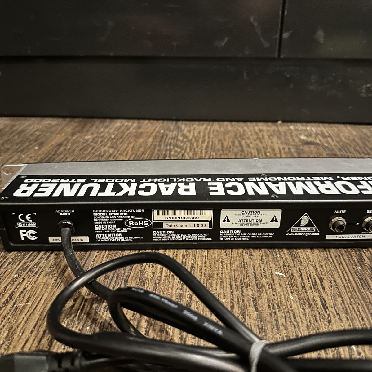 Behringer BTR2000 High Performance Racktuner used