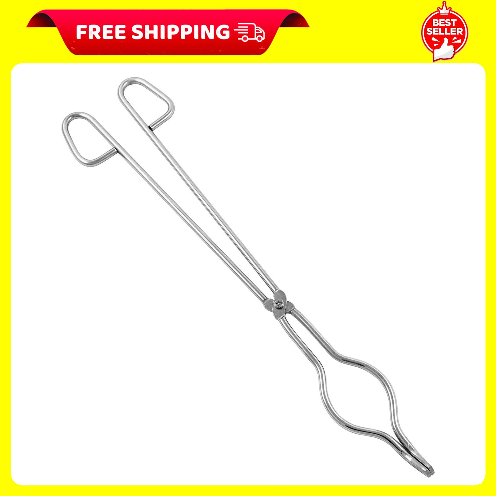 16in. Stainless Steel Crucible Tongs Heat Resistant Lab/Industry Melting Casting