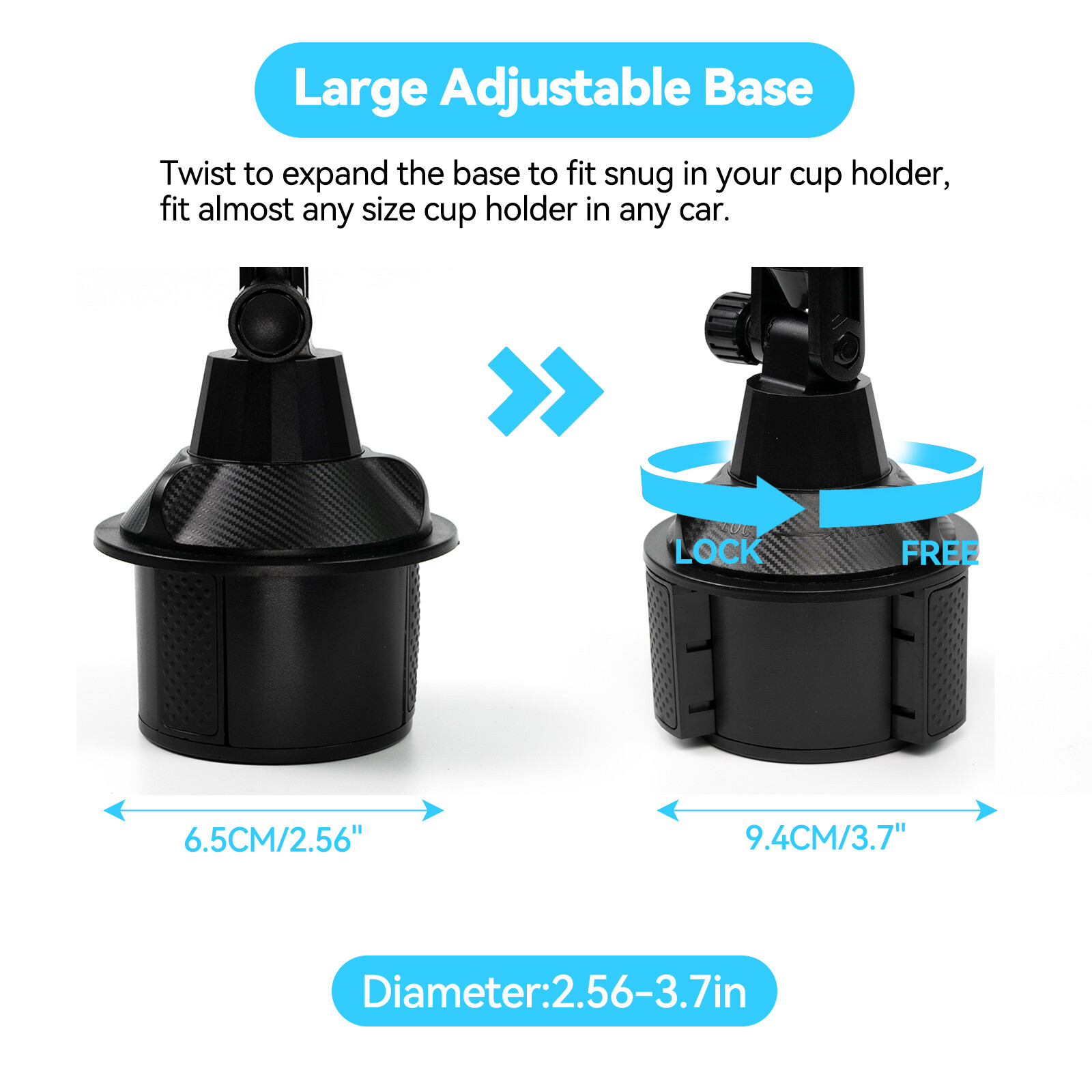 Upgraded Version Universal Adjustable Car Mount Cup Stand Holder For Cell Phone