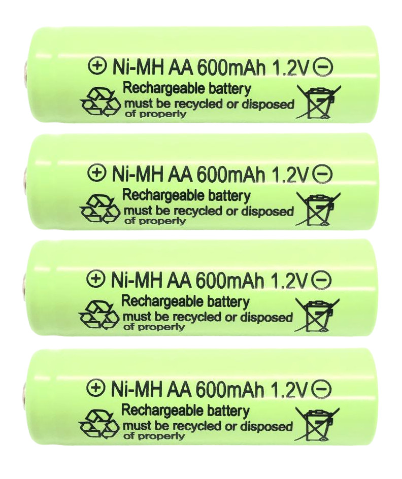 4-PCS AA 1.2V 600mAh Ni-Mh Rechargeable Batteries RELIGHTABLE Solar Lights C4