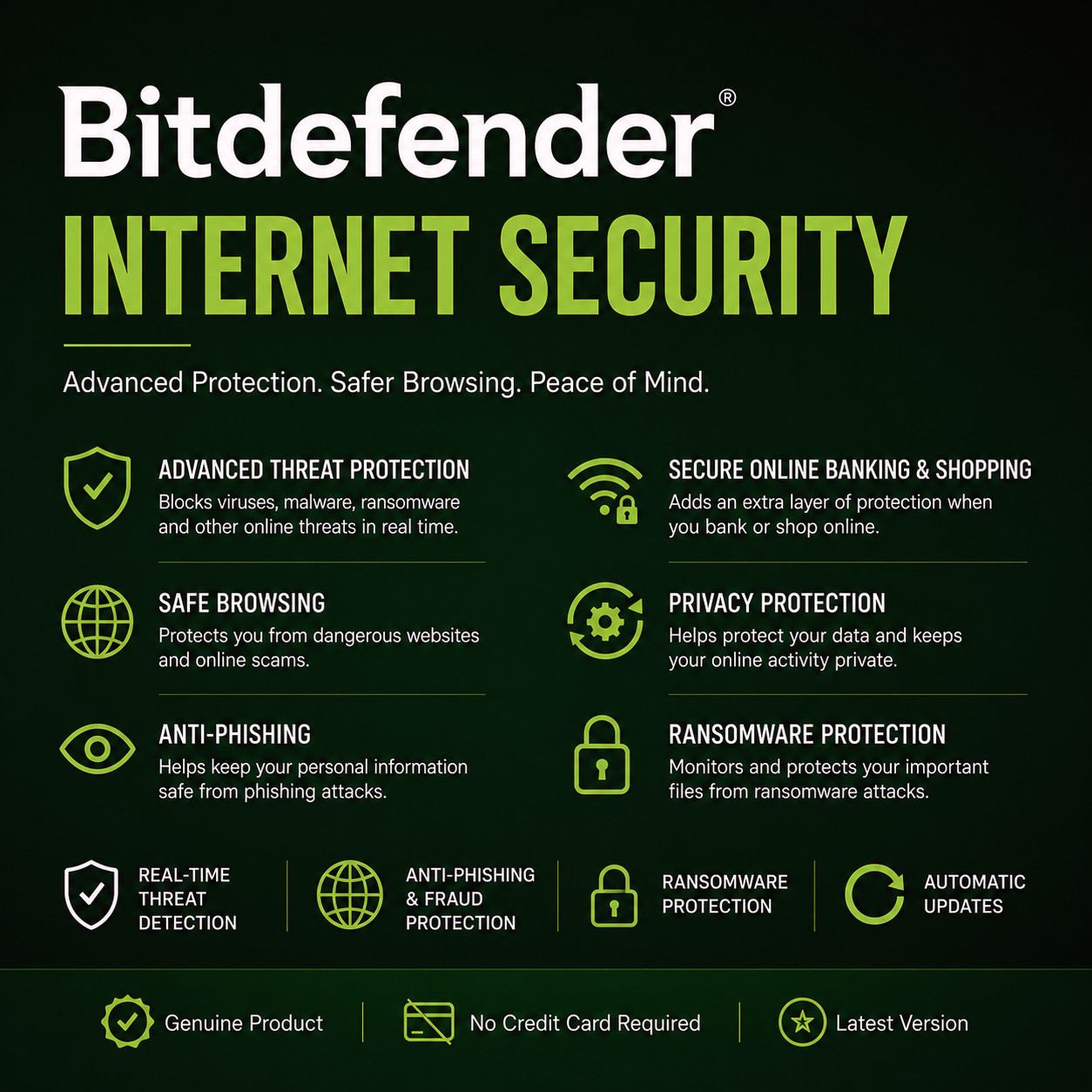 Bitdefender Internet Security 2026 -  3 Years 3 Devices + Daily VPN