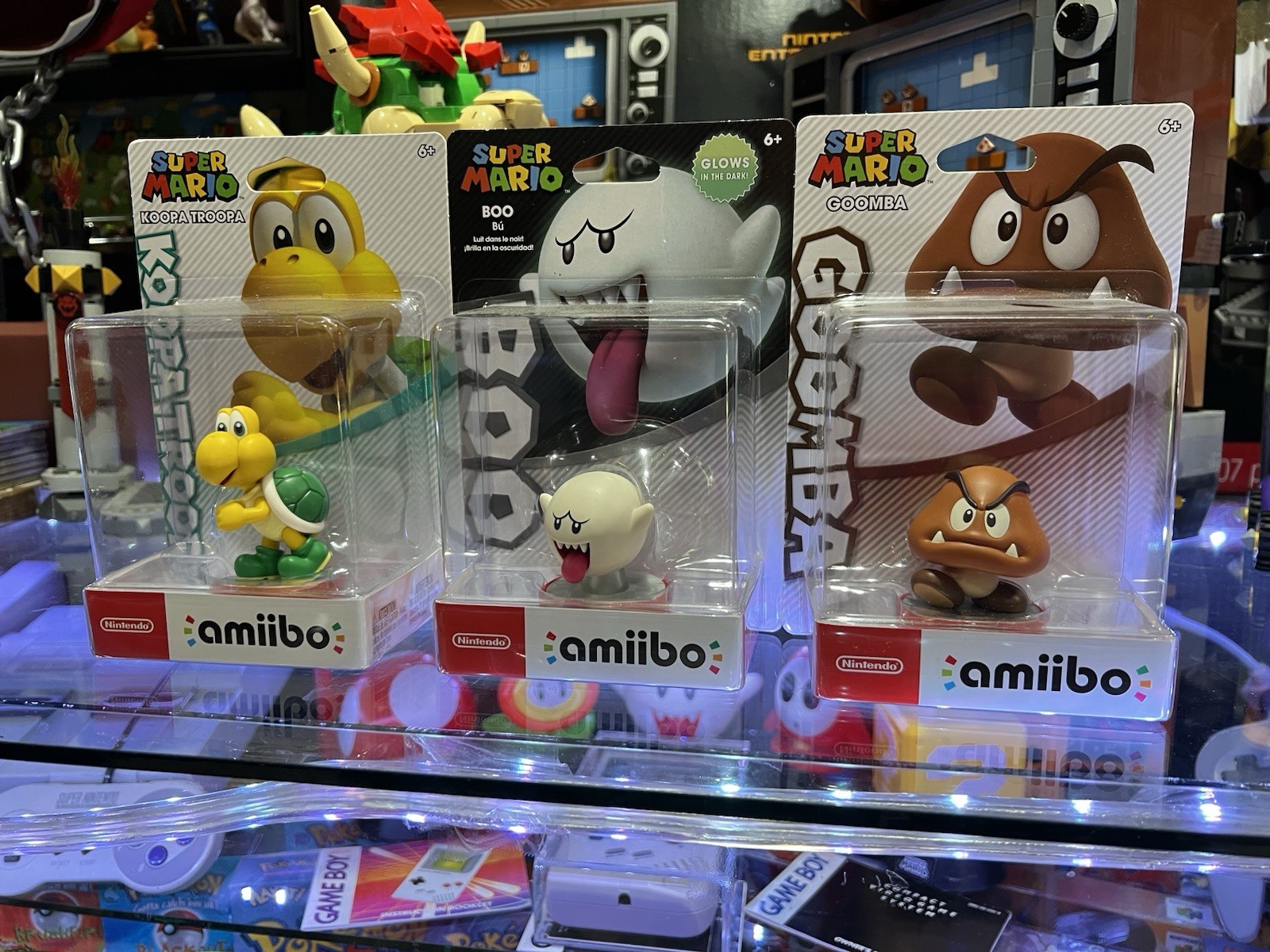 Lot (3) Nintendo Amiibo Goomba, Koopa Troopa, Boo NEW Super Mario