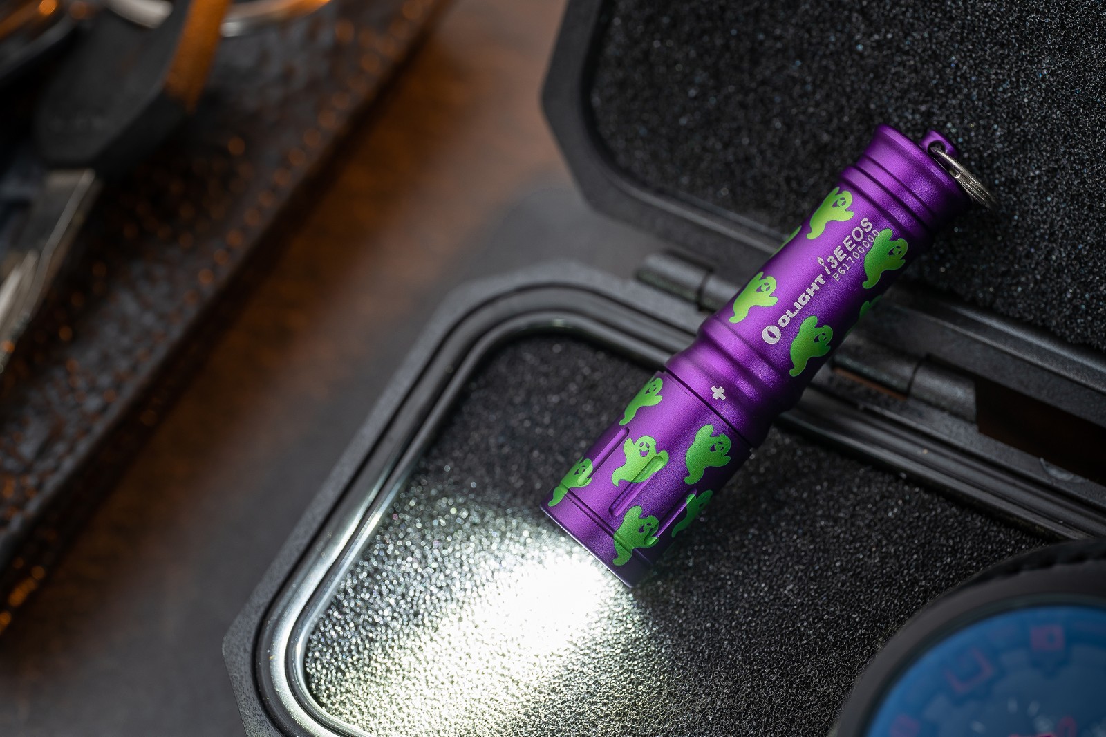 Olight I3E EOS Halloween Ghost Keychain Waterproof Flashlight, 90 Lumens, 1 AAA
