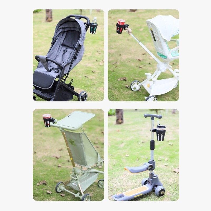 Secure Grip Cup Cage 360 Swivel Mount For Strollers Handlebar Wheelchair Frame