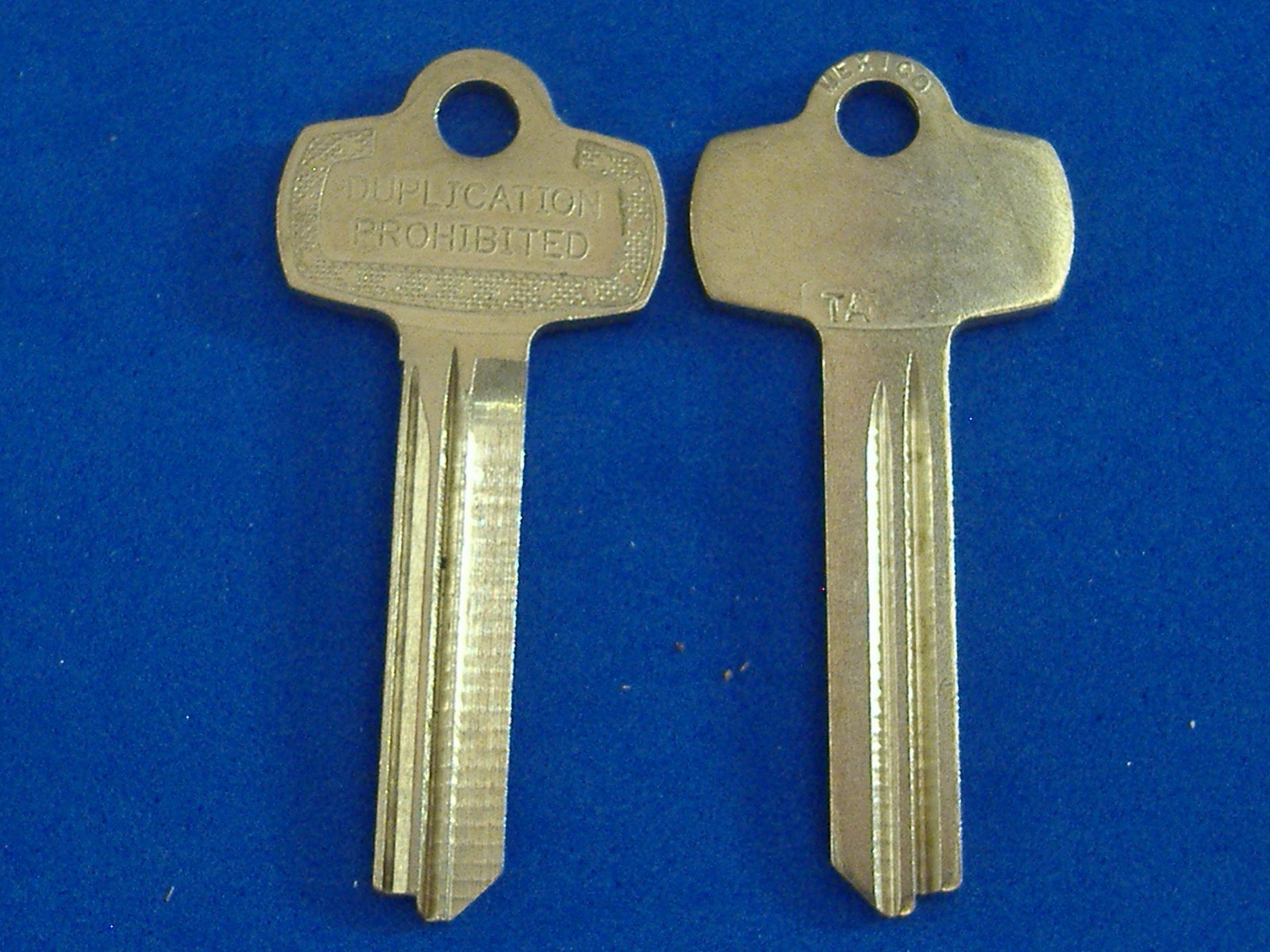 TWO  NICKEL SILVER FITS BEST KEY BLANKS FOR "TA"  KEYWAY