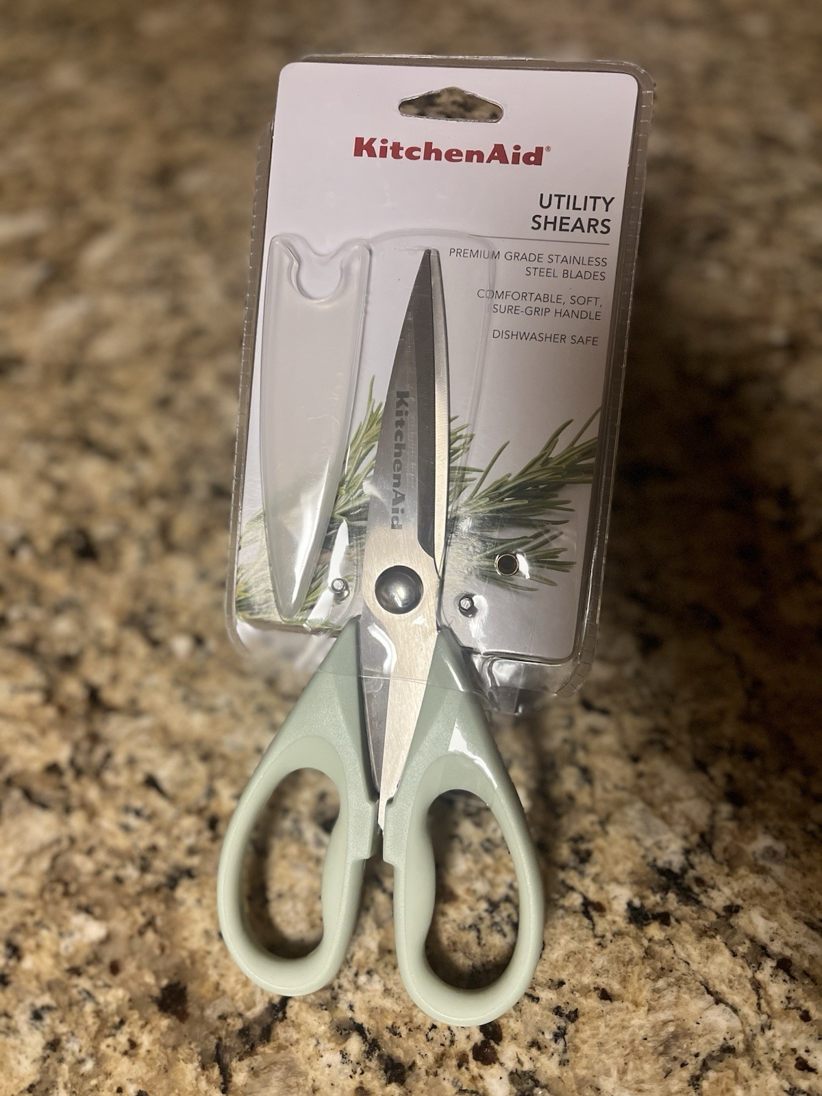 KitchenAid Utility Shears Premium Grade Stainless Steel Blades In Pistachio NWT