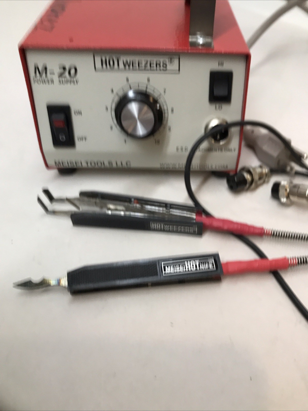 Meisei M-20 Hot Tweezers Thermal Wire Stripper  with 7A & 7B Tweezers