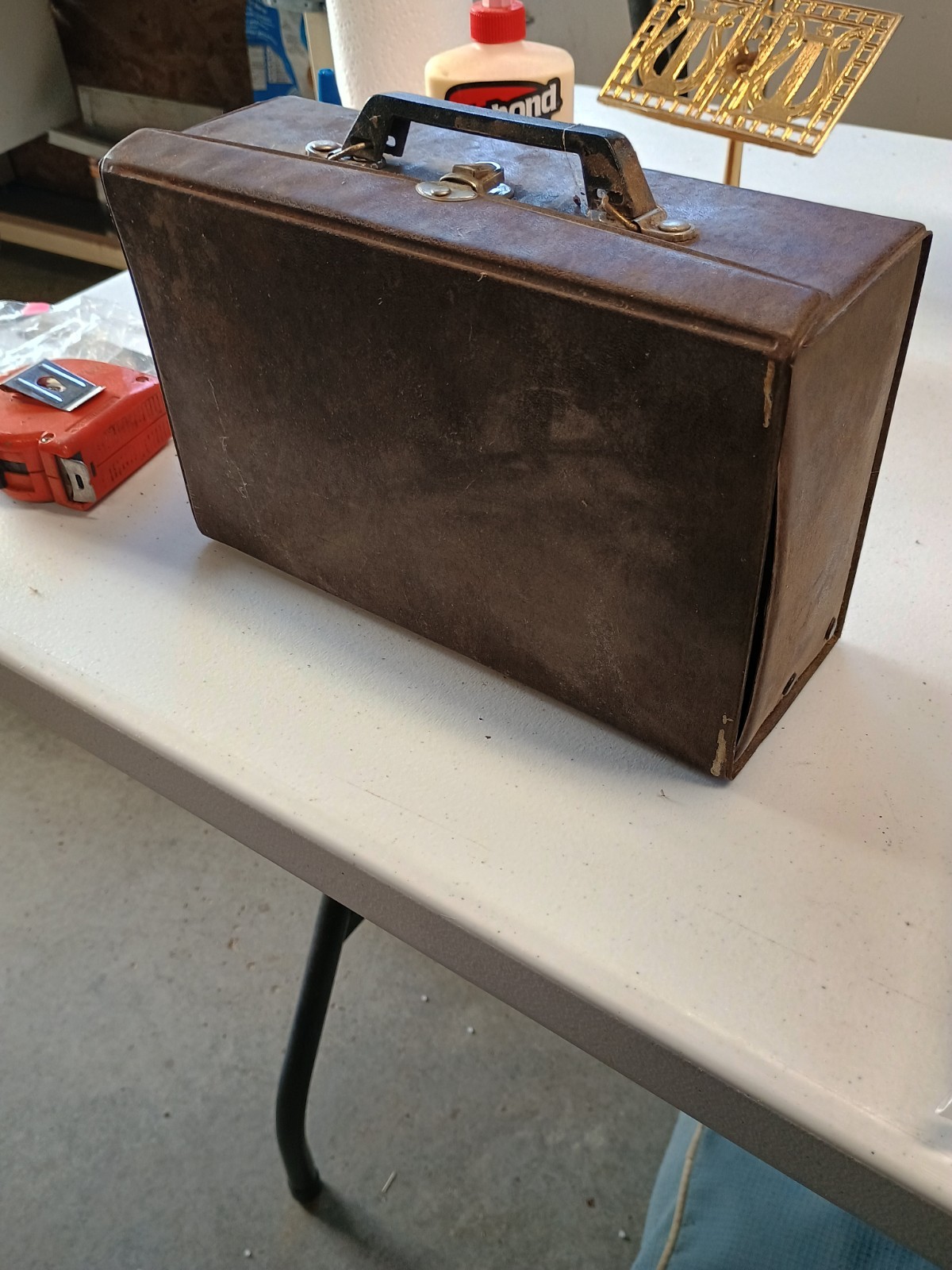 vintage microscope with case