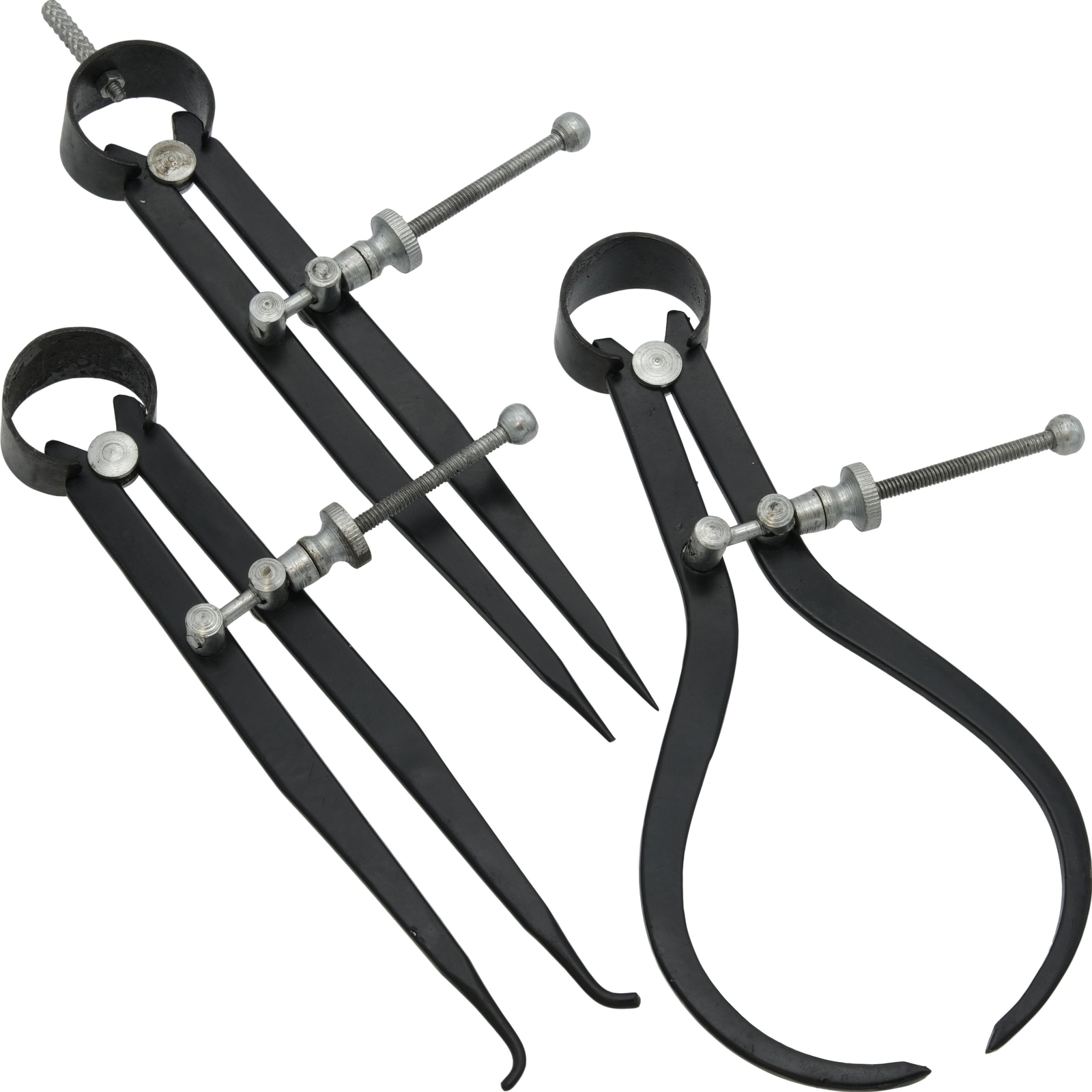 Inside & Outside Precision Divider Calipers Measuring Metalworking Tools 6Pcs