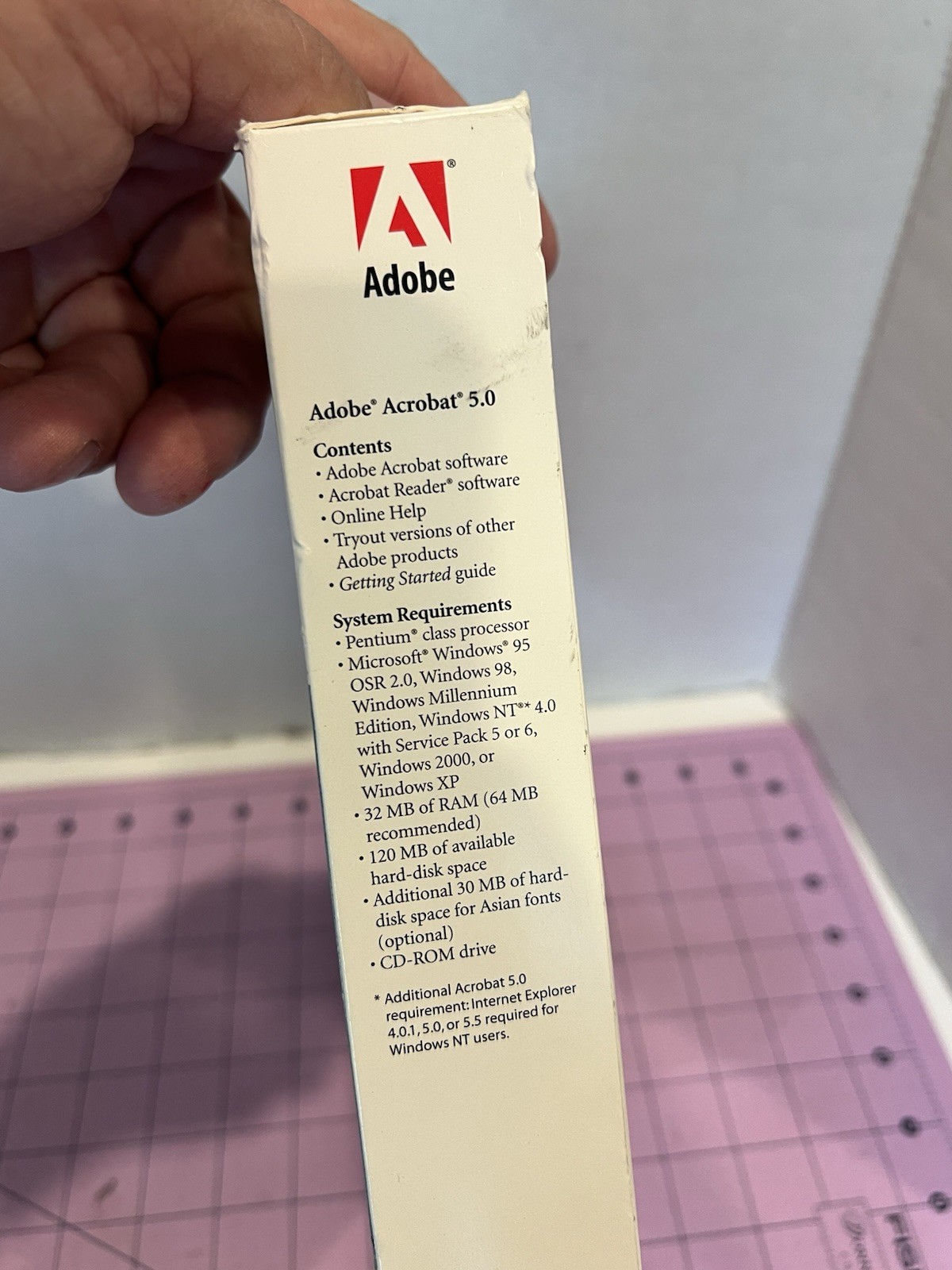 Adobe Acrobat 5.0 + Reader for PalmOS BIG BOX Windows XP 2000 RARE Complete