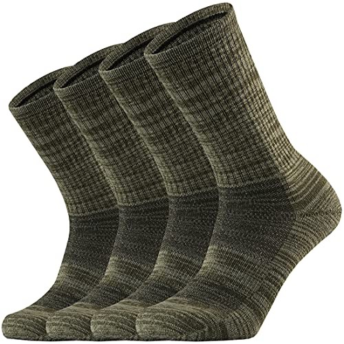 Ortis Calcetines acolchados de lana merino para hombre con control 13-15 Verde