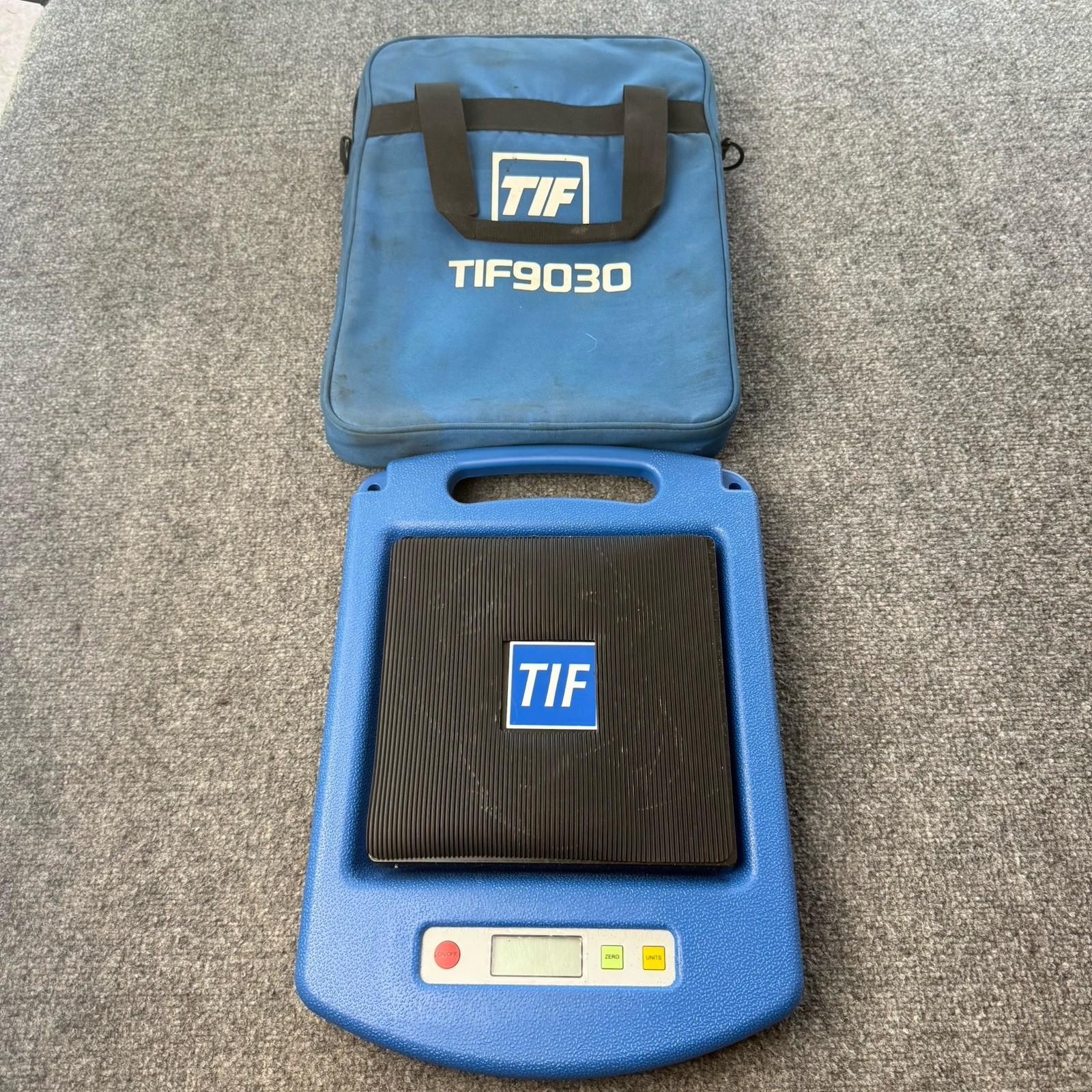 TIF9030 Compact Refrigerant Scale 220 LBS 100 KG Charging Recovery HVAC W/ Case