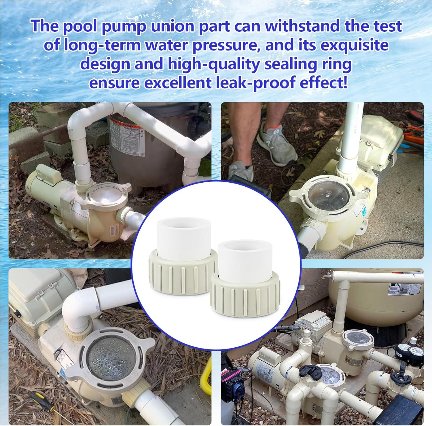 Pool Pump Union Fittings Replacement Pentair Superflo & Superflo Variable Speed